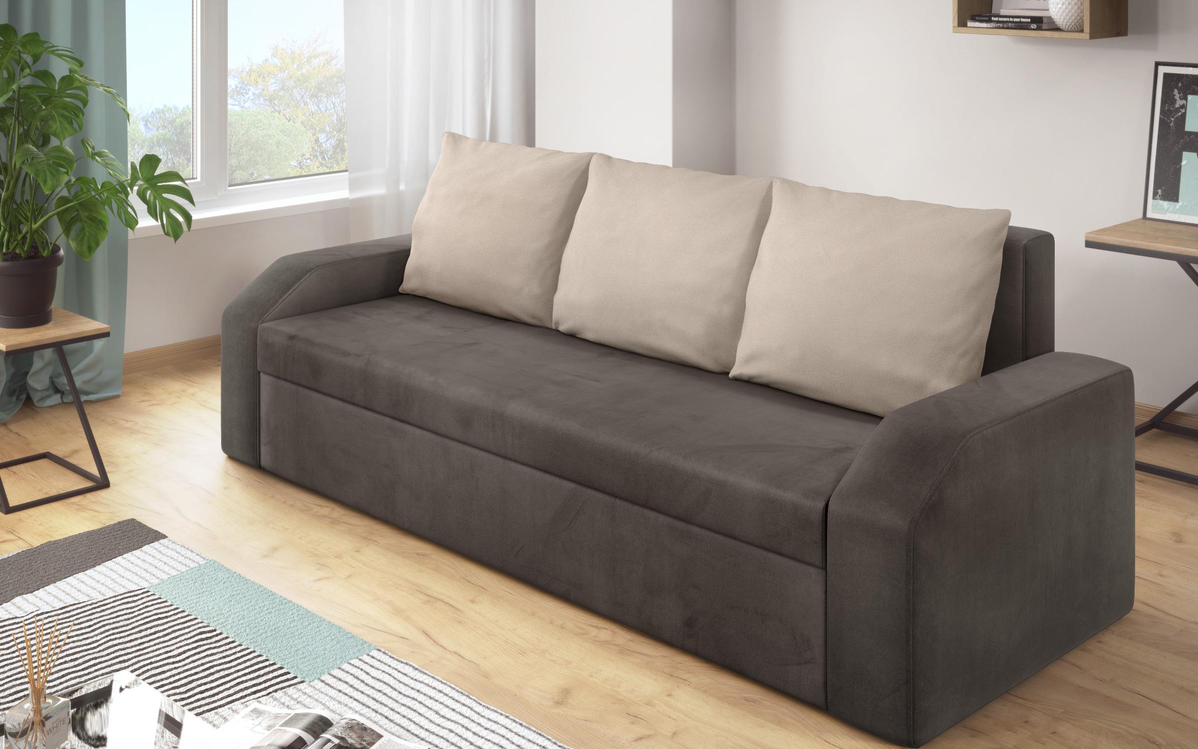 Canapea extensibila Adison XS, maro + bej  3
