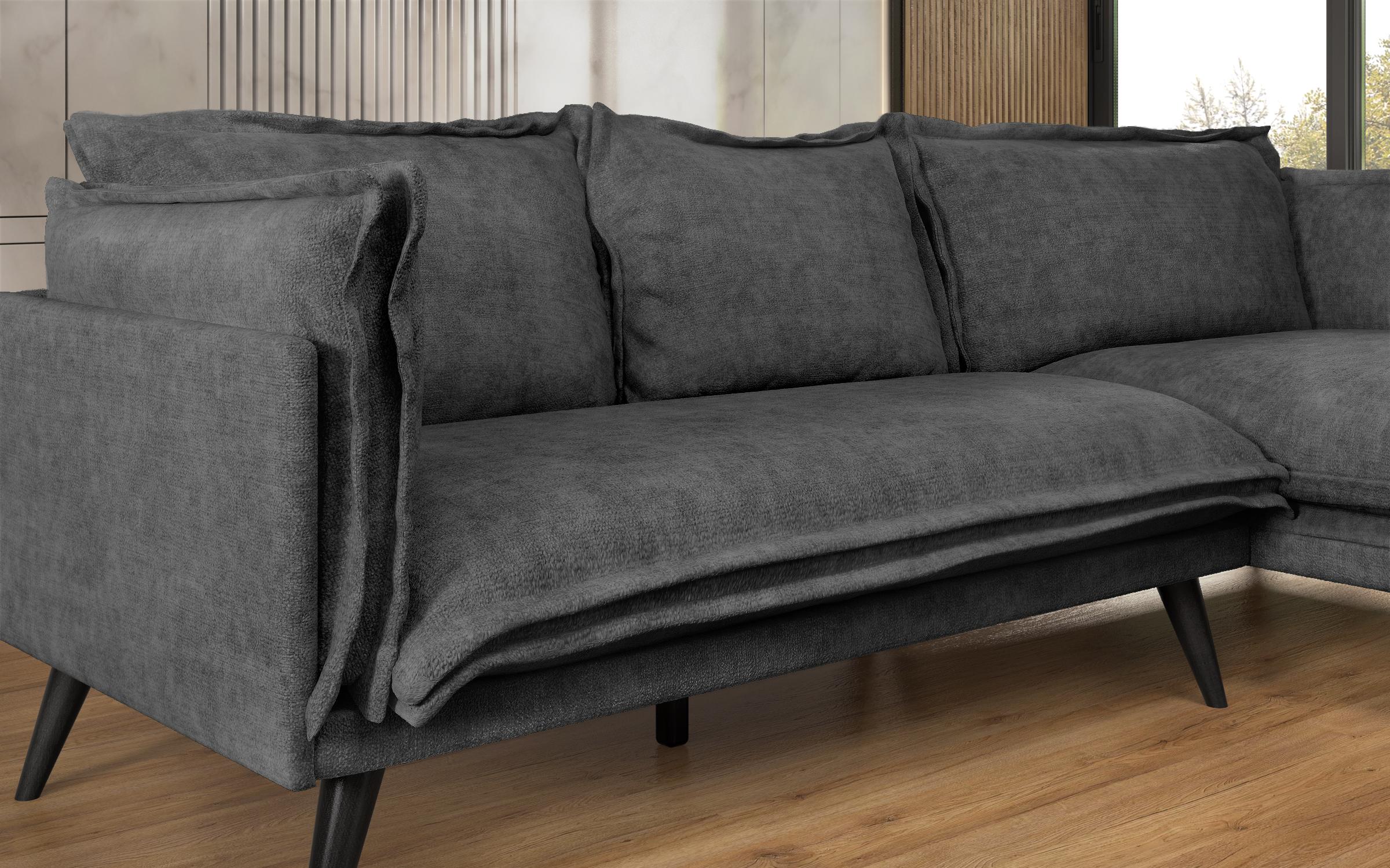 Угловой диван Альберто Extra, антрацит  7