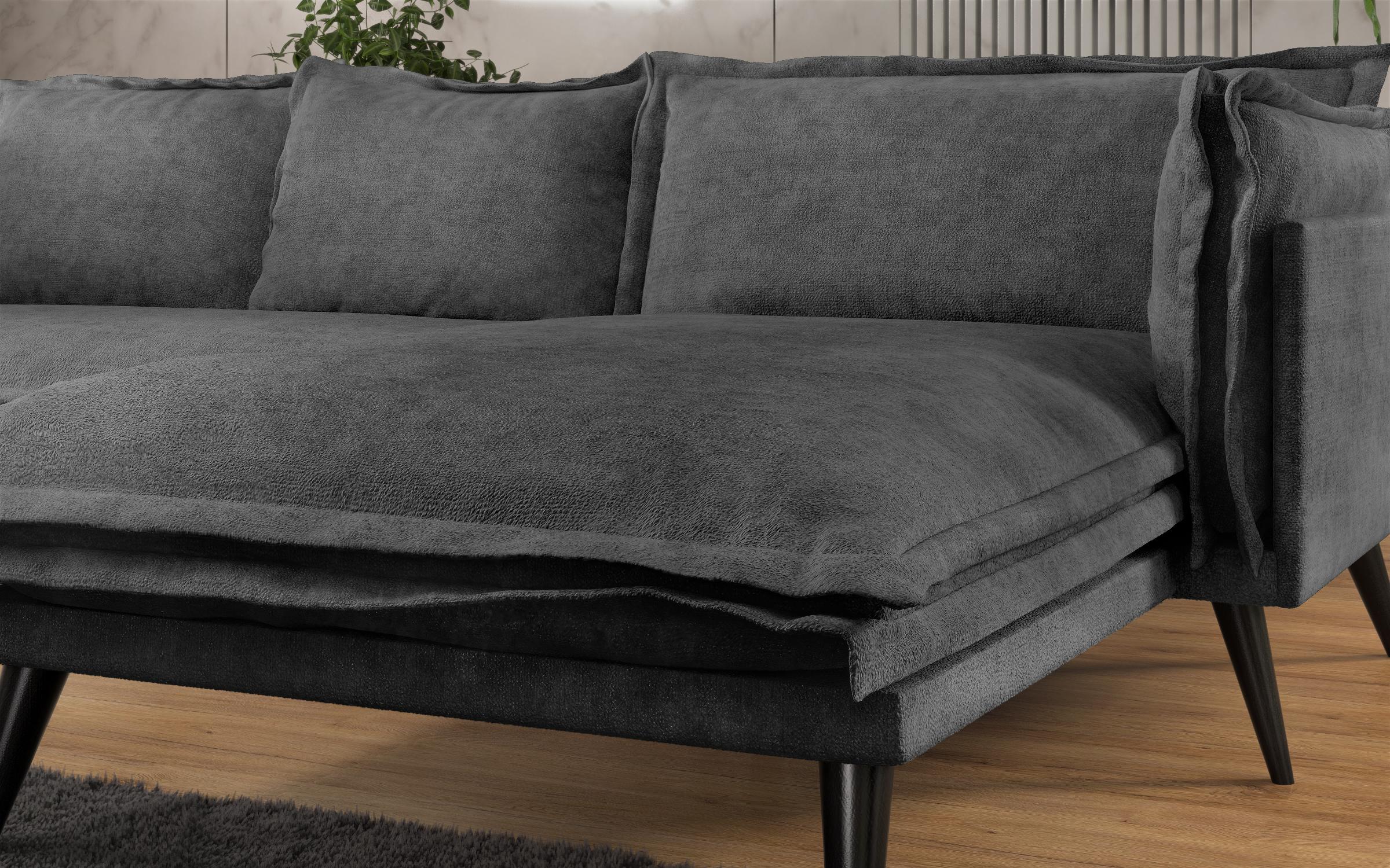 Угловой диван Альберто Extra, антрацит  8