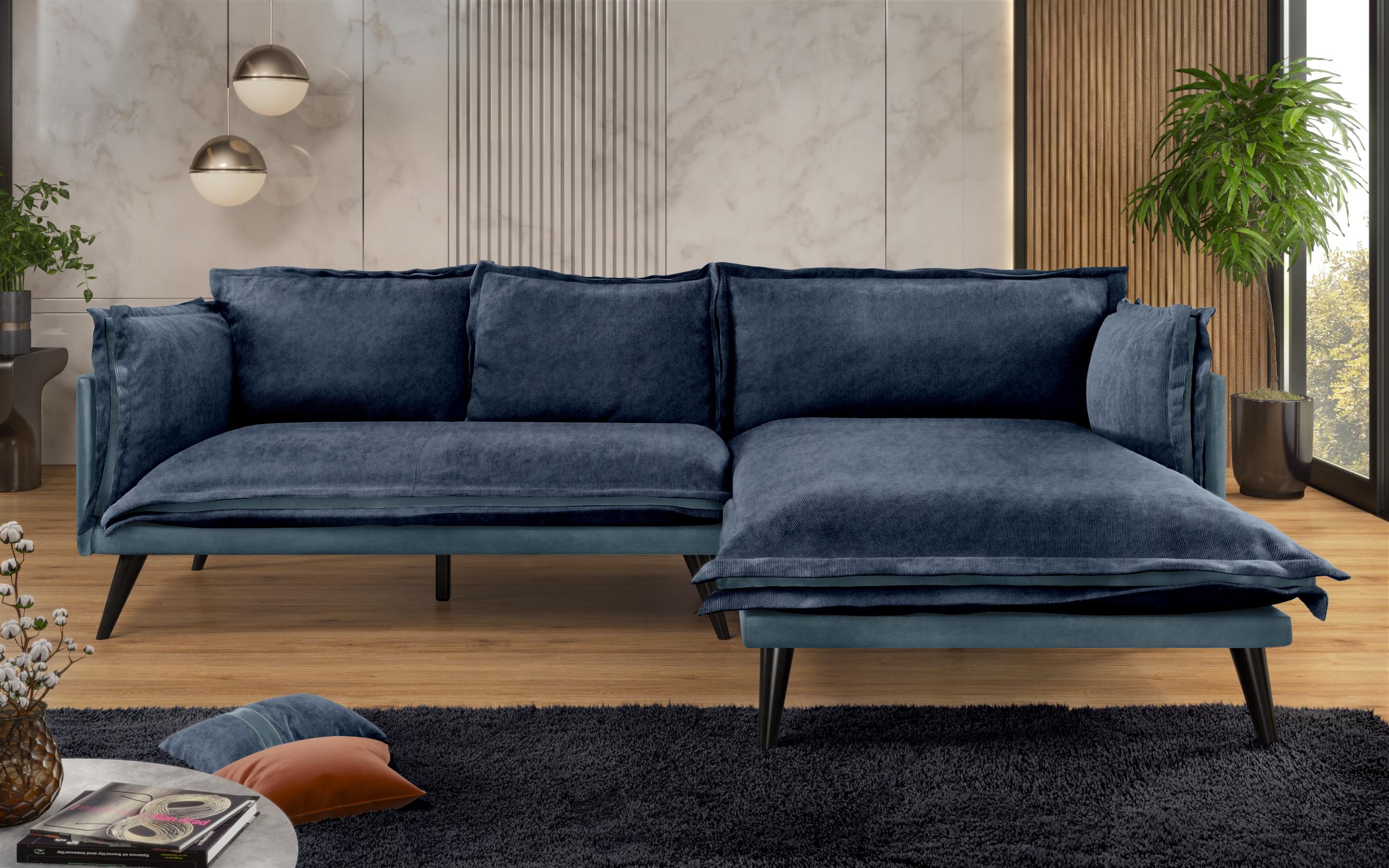 Coltar pentru living Alberto, albastru  1