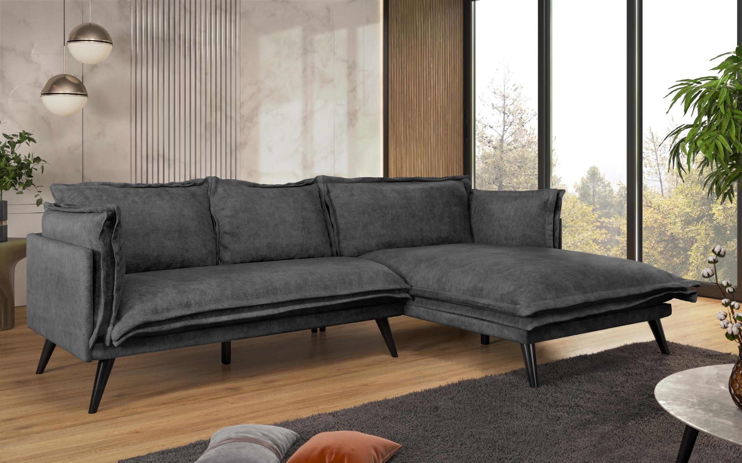 Угловой диван Альберто Extra, антрацит  4