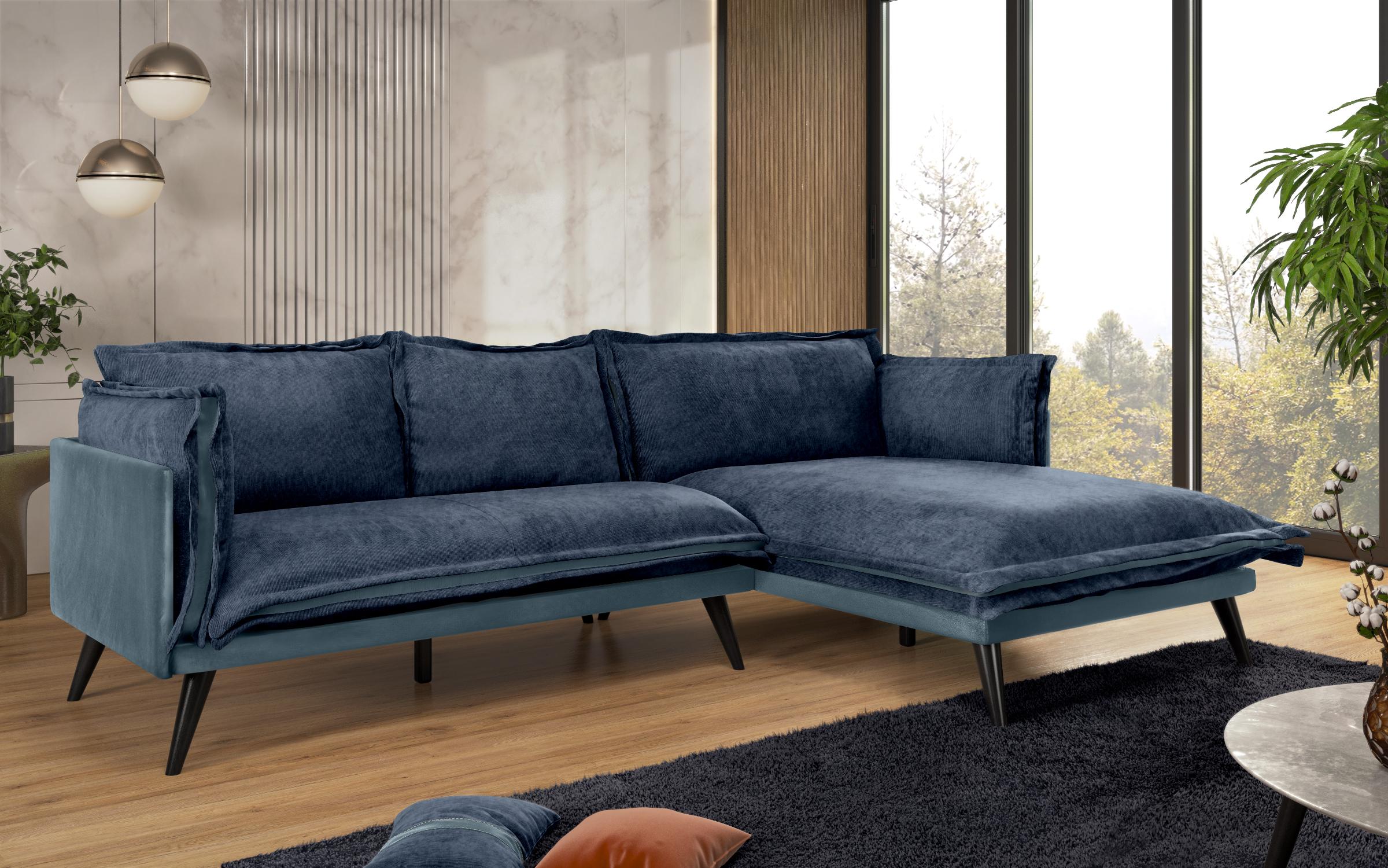 Coltar pentru living Alberto, albastru  3