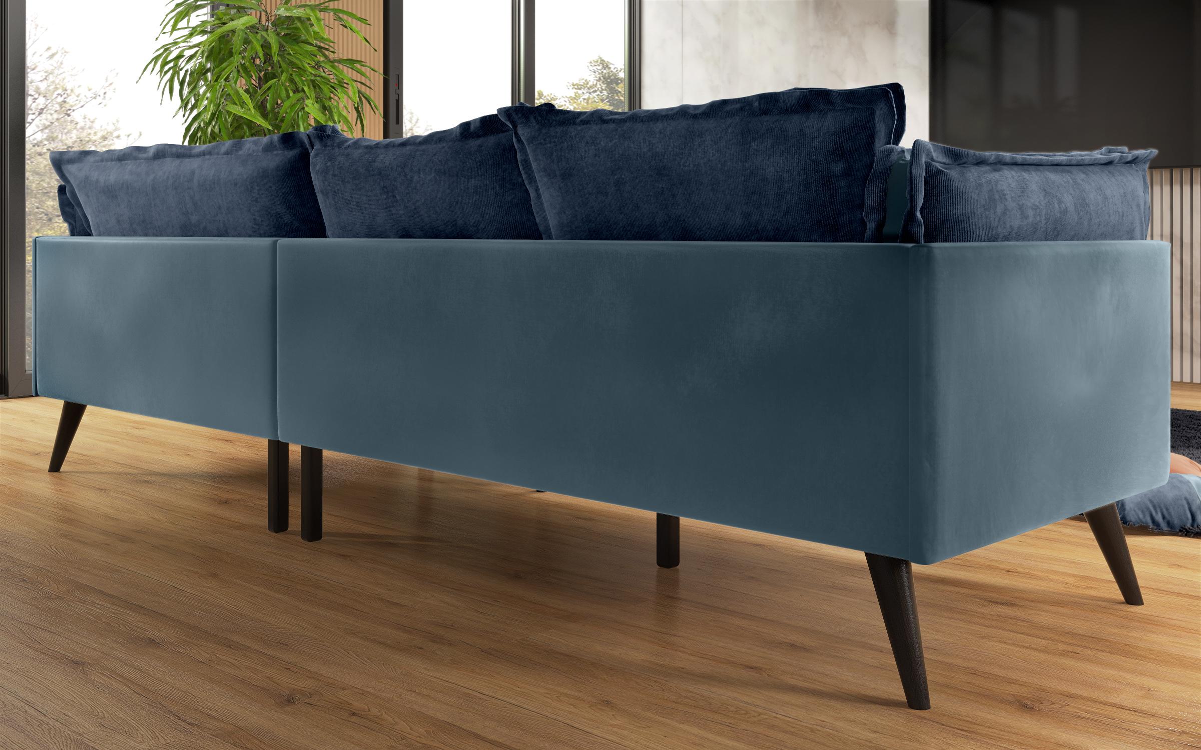 Coltar pentru living Alberto, albastru  8