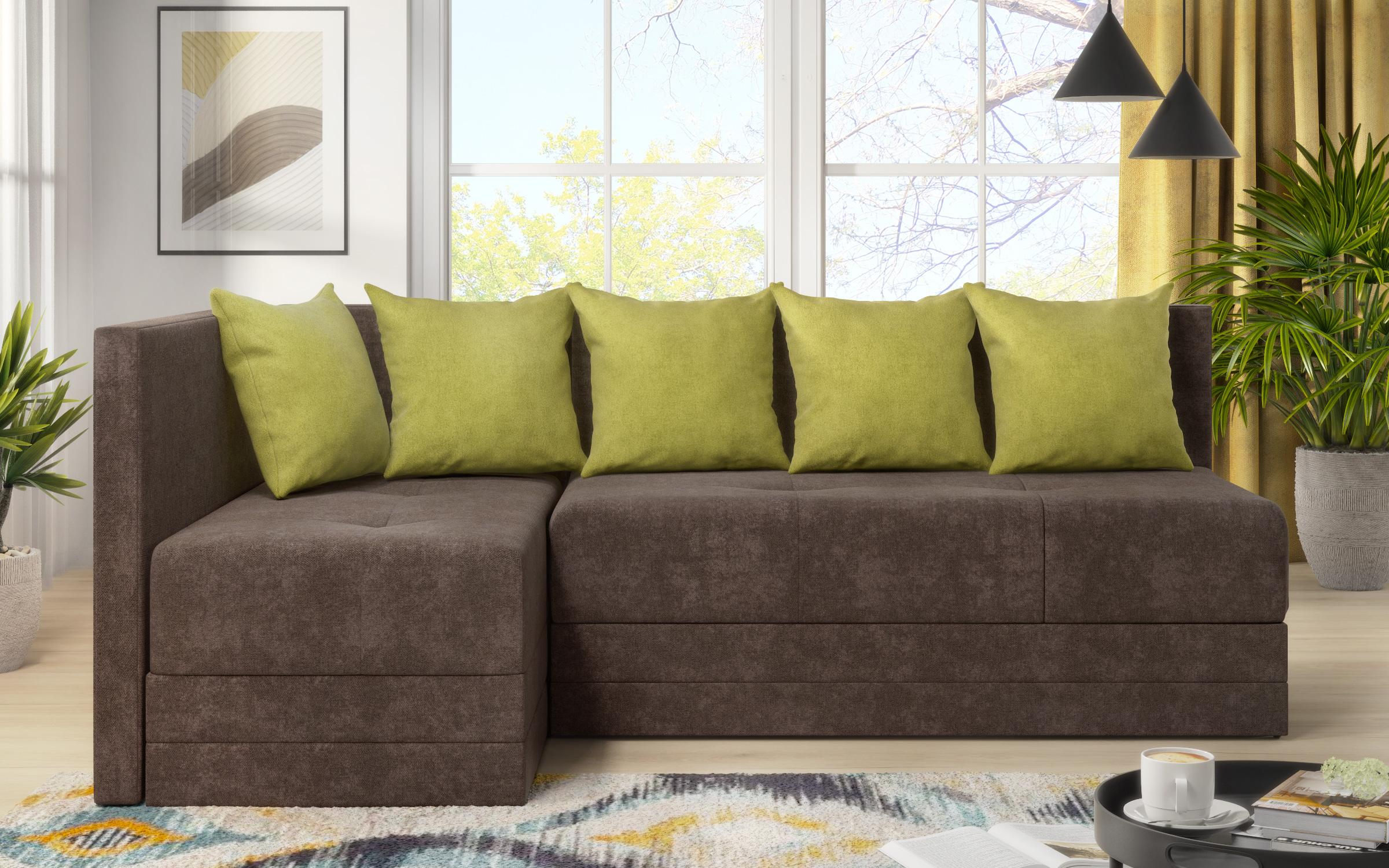 Coltar extensibil Alora, maro inchis + verde  1