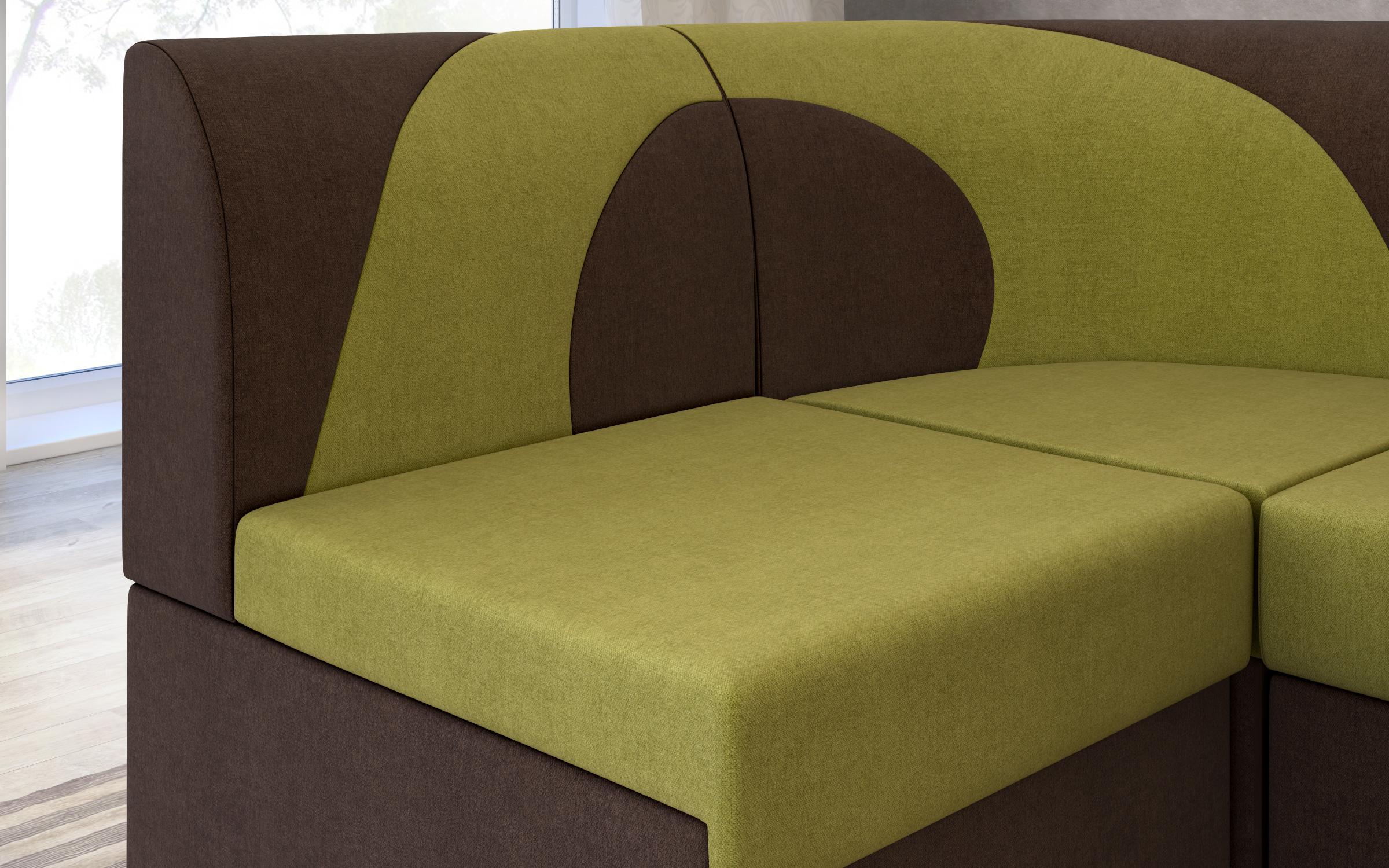 Coltar de bucatarie Ara, verde + maro  7