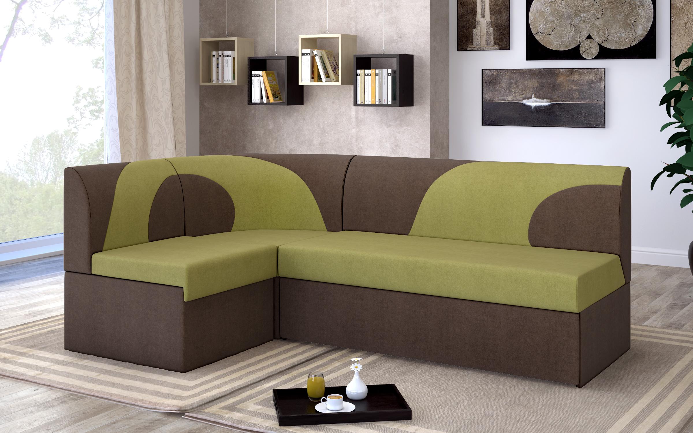 Coltar de bucatarie Ara, verde + maro  3