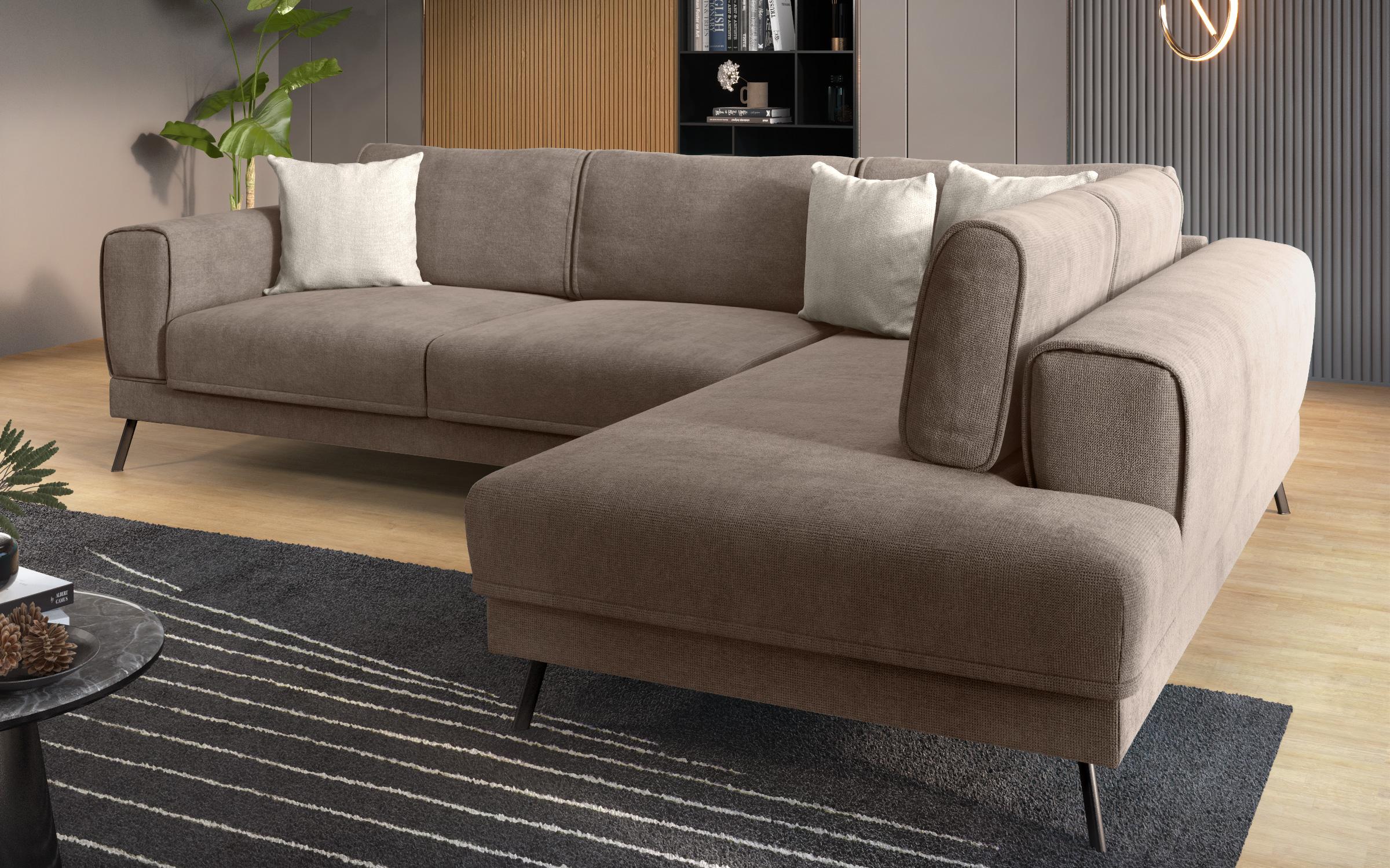 Coltar pentru living Aston, maro + bej  4