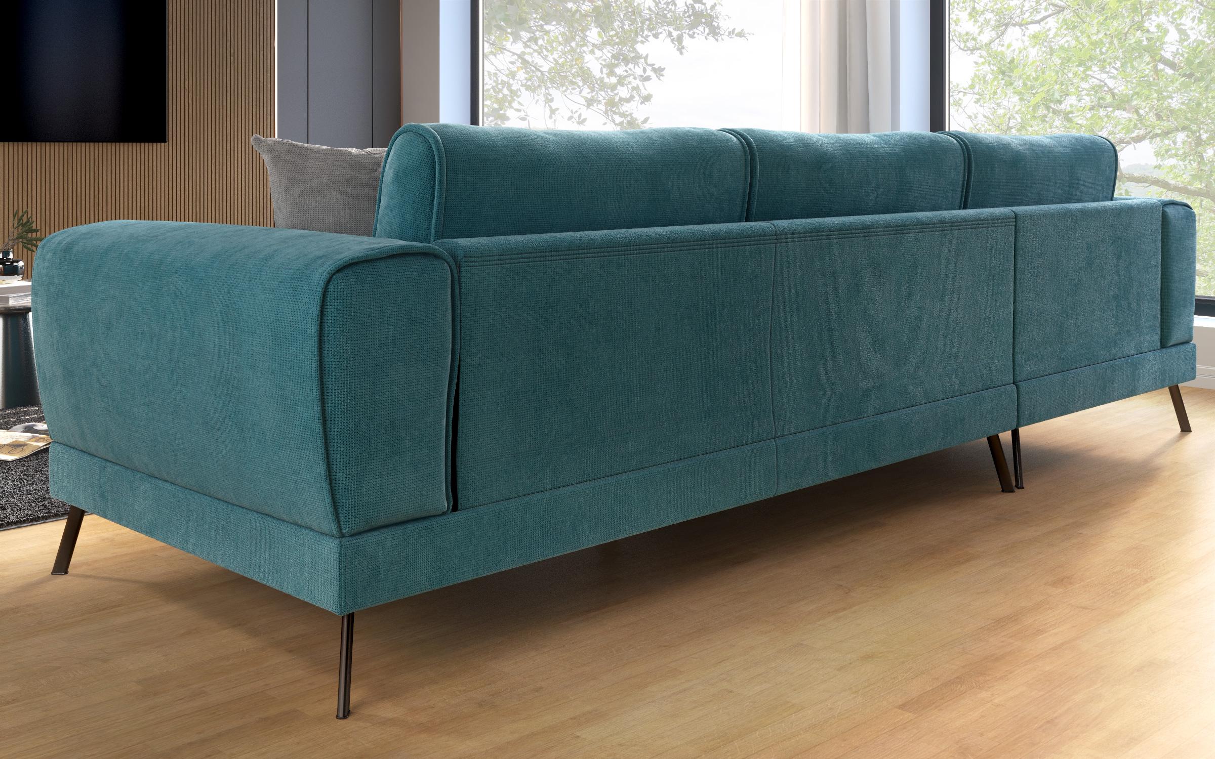 Coltar pentru living Aston, turcoaz  + gri deschis  9