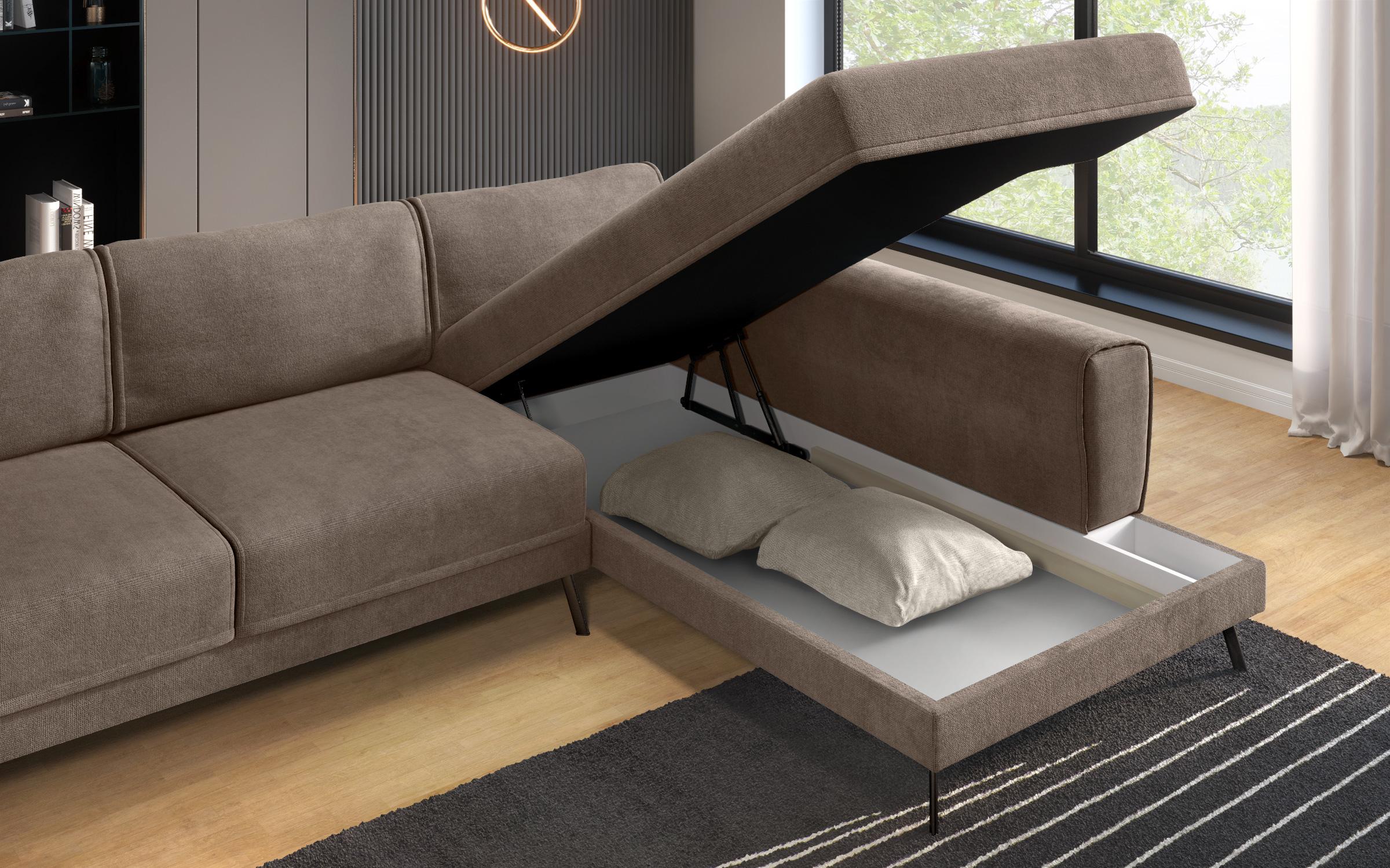 Coltar pentru living Aston, maro + bej  9
