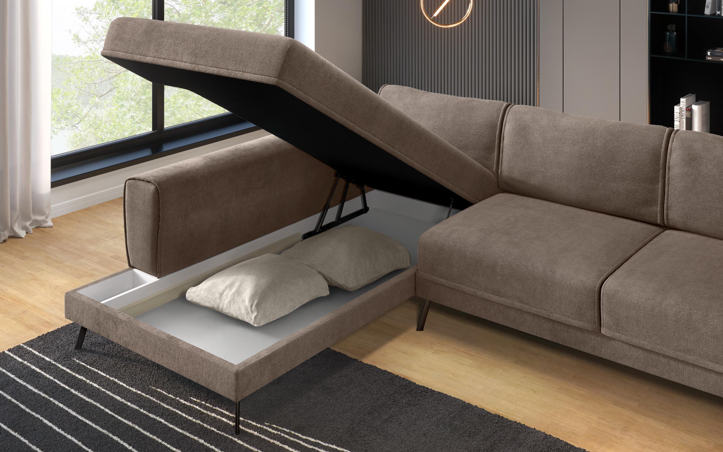 Coltar pentru living Aston, maro + bej  10