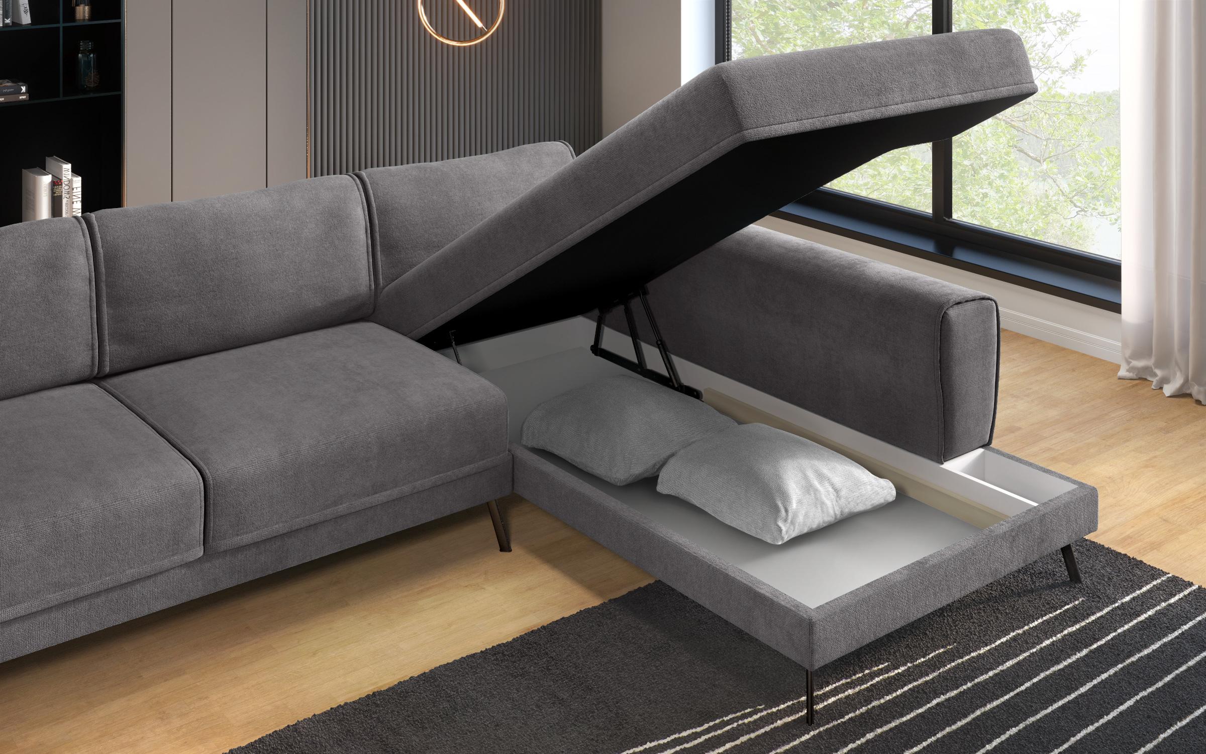 Coltar pentru living Aston, gri + gri deschis  10