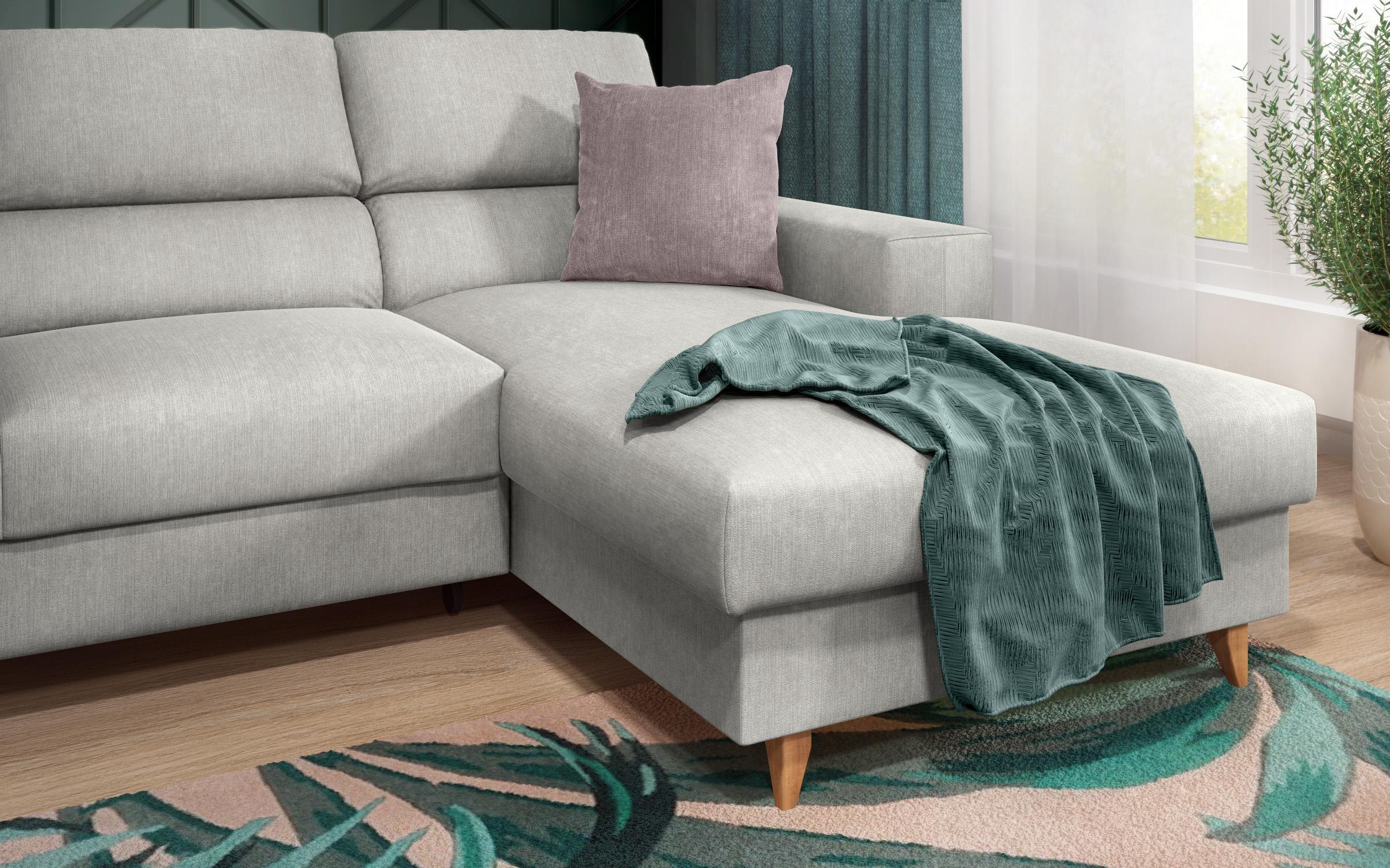 Coltar extensibil Avelino, gri deschis + bej  7