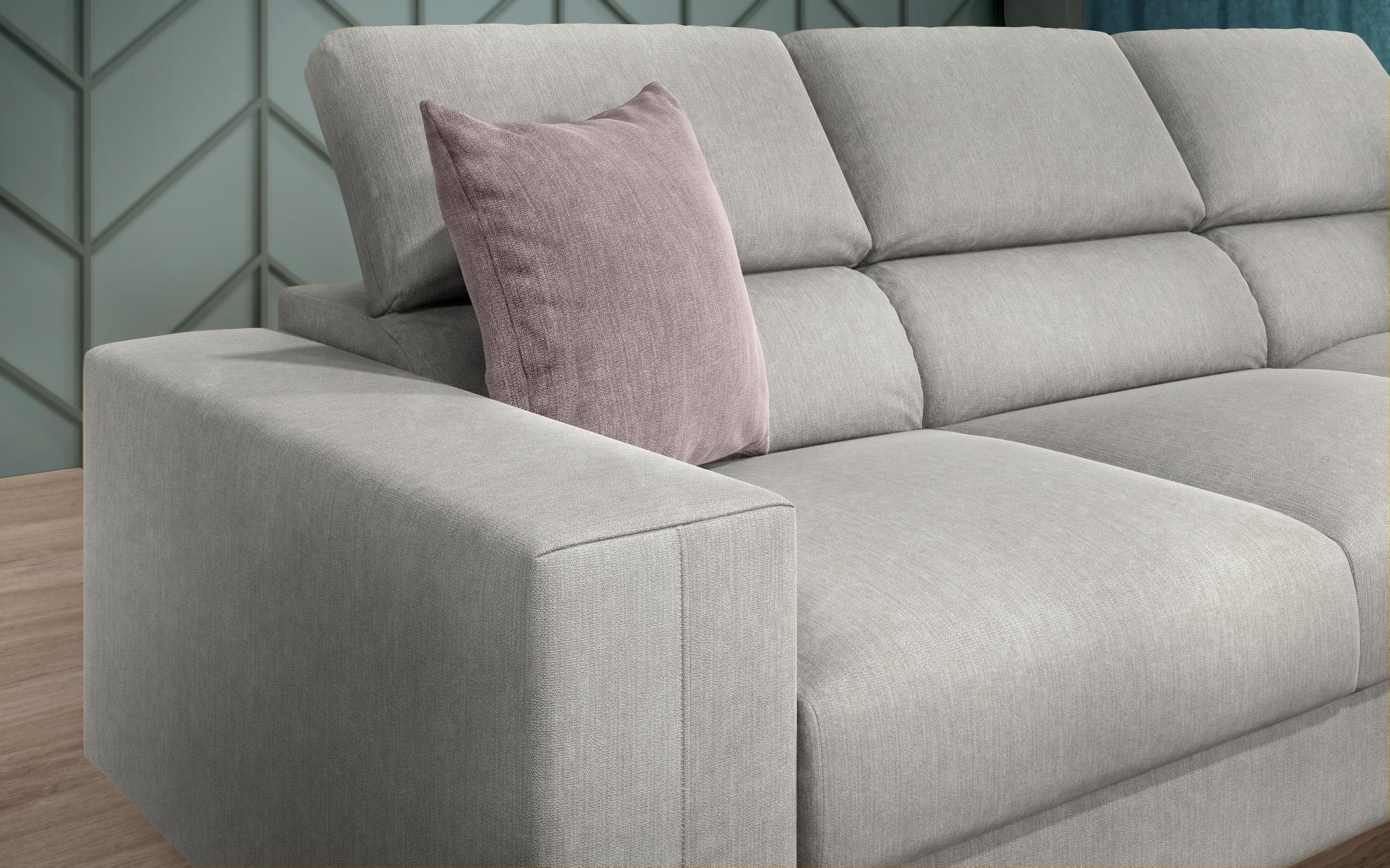 Coltar extensibil Avelino, gri deschis + bej  6