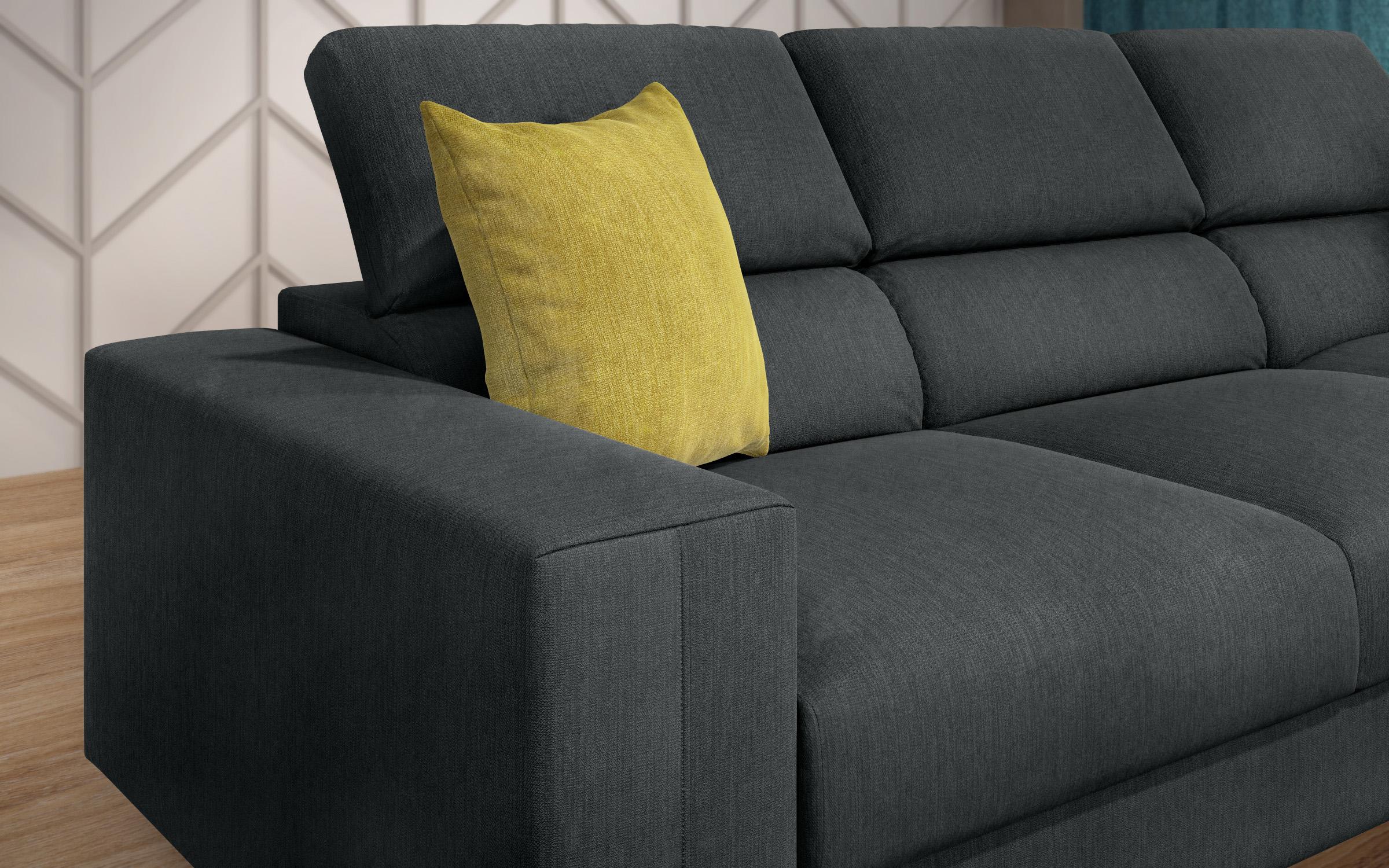 Coltar extensibil Avelino, gri + galben  6