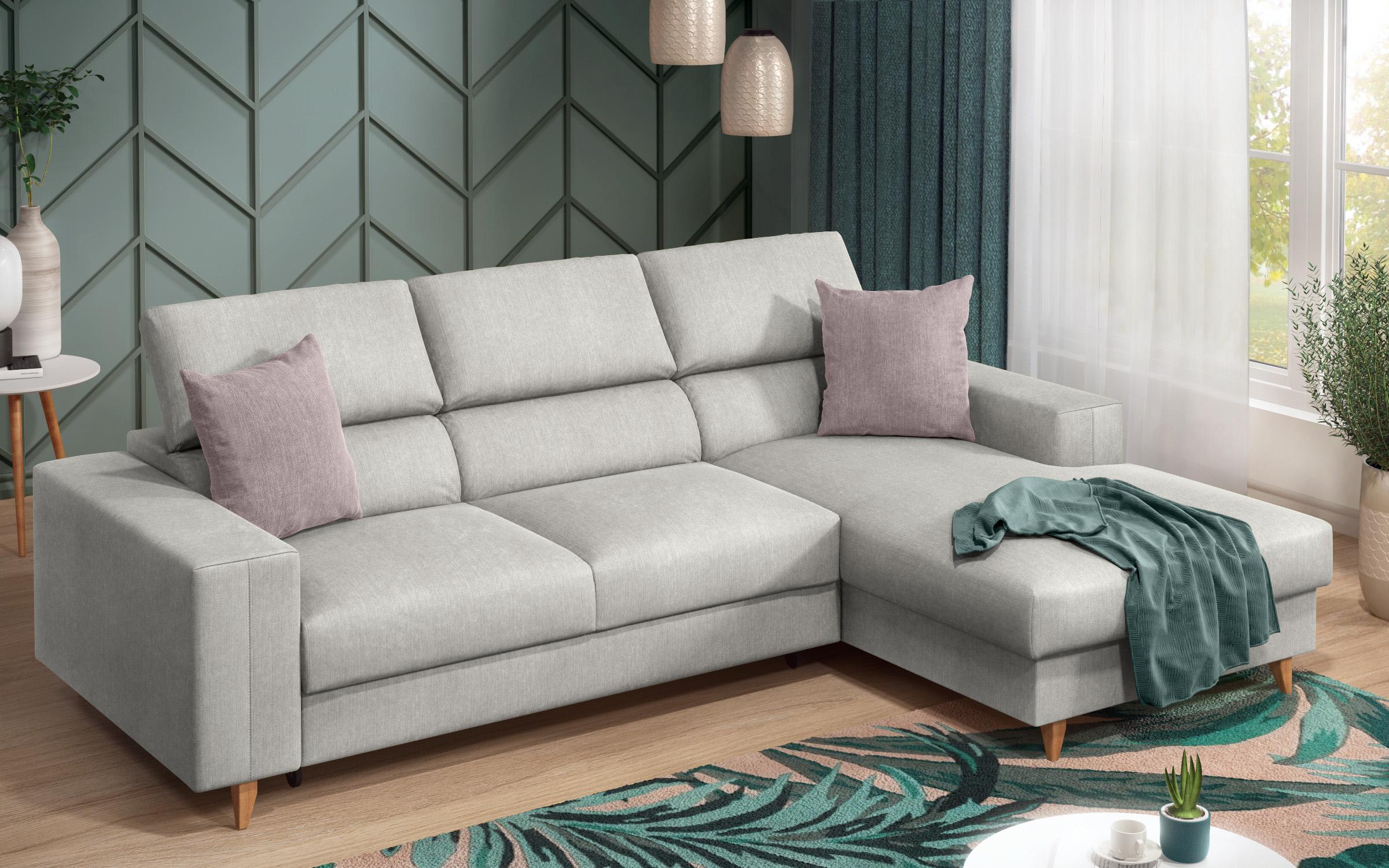 Coltar extensibil Avelino, gri deschis + bej  4