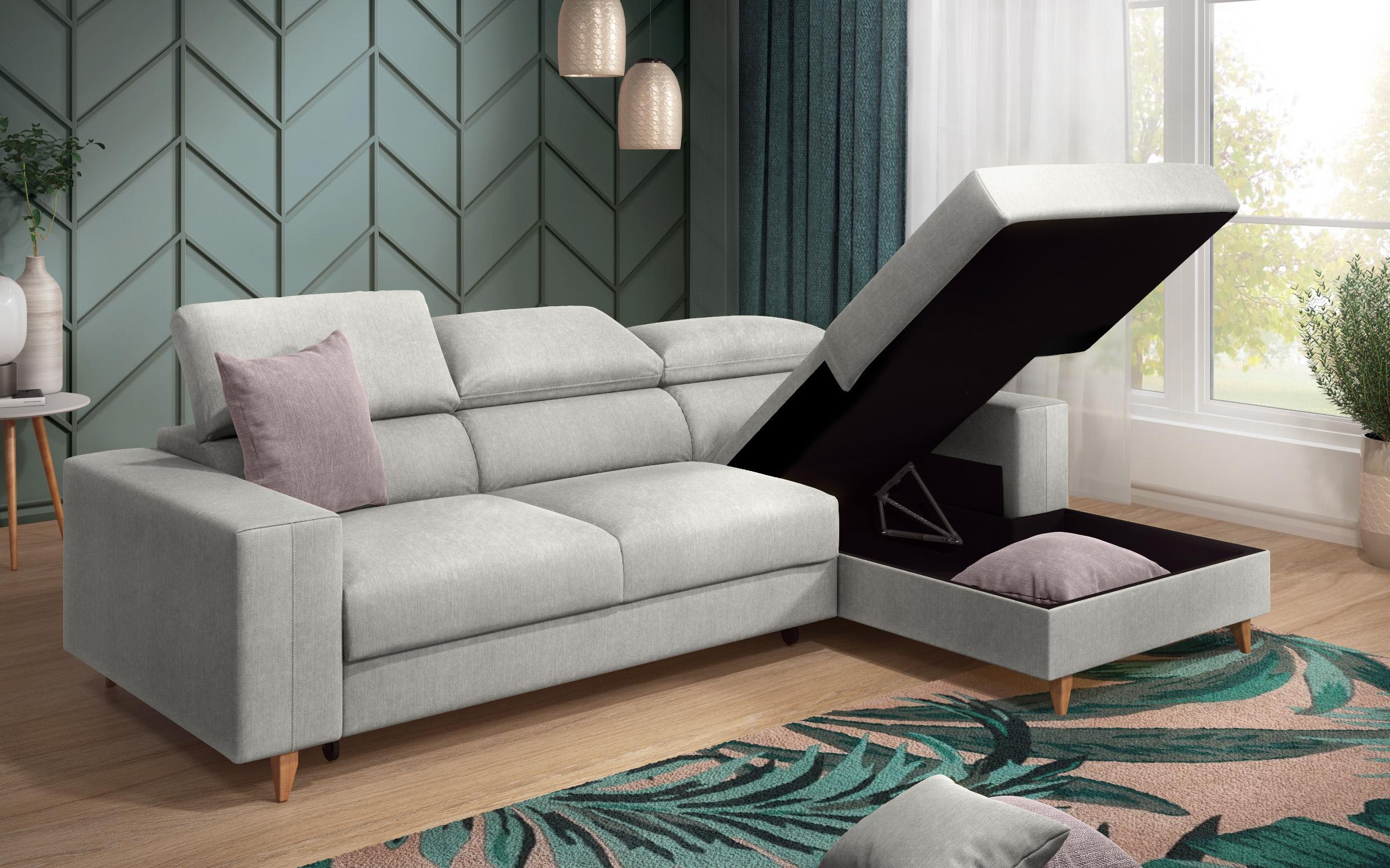 Coltar extensibil Avelino, gri deschis + bej  9