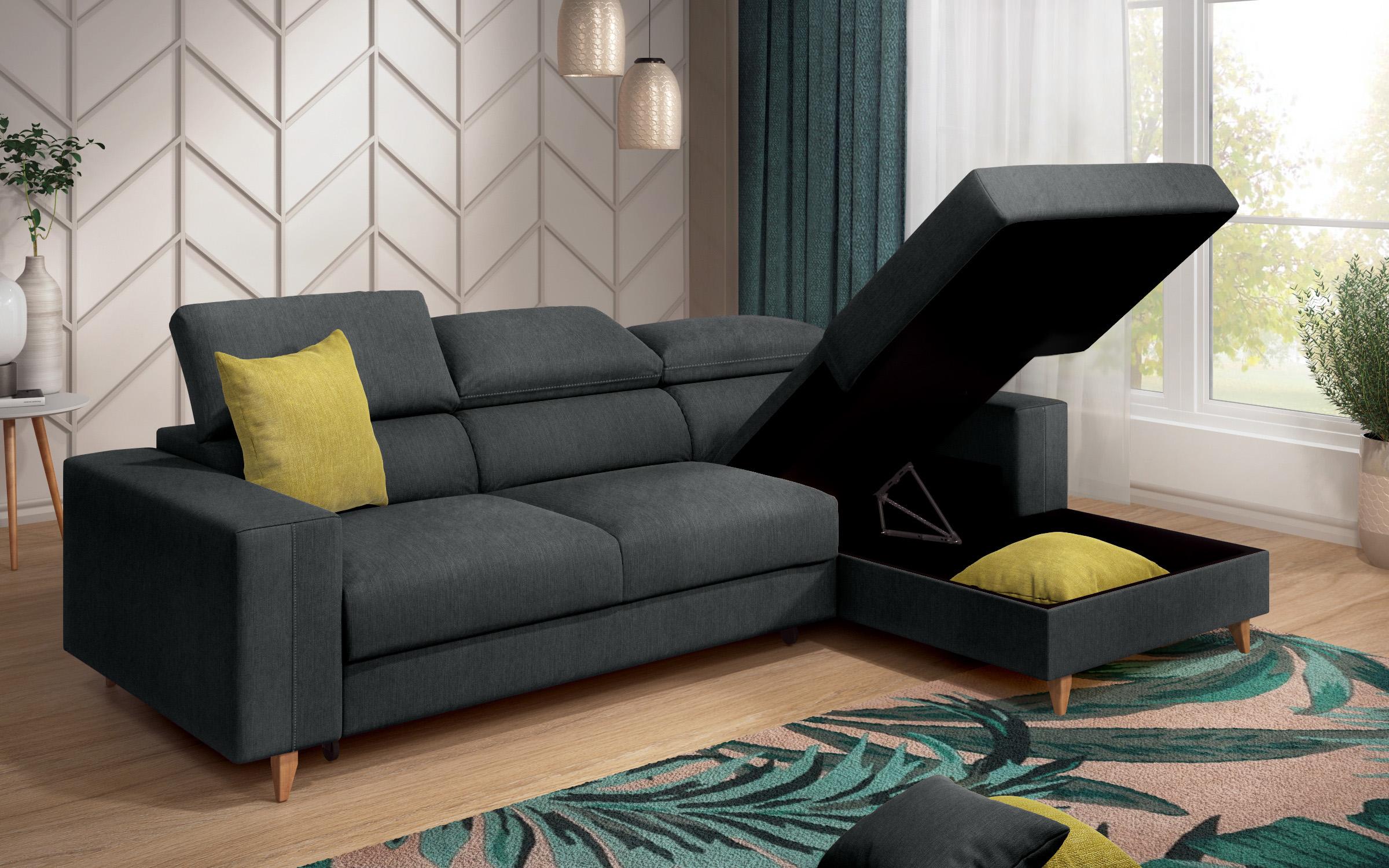 Coltar extensibil Avelino, gri + galben  9