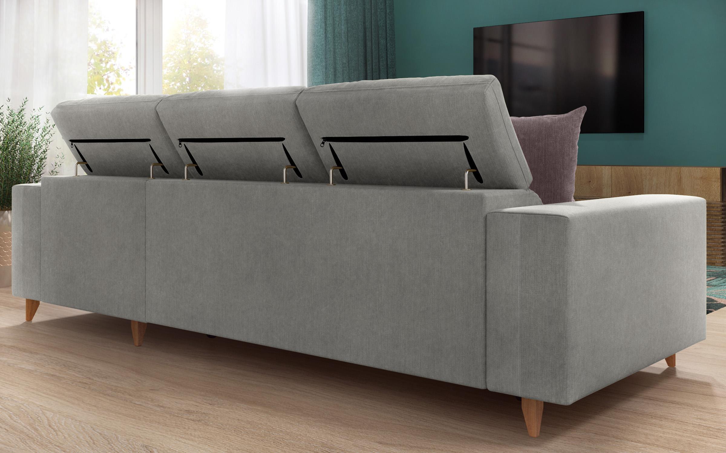 Coltar extensibil Avelino, gri deschis + bej  8