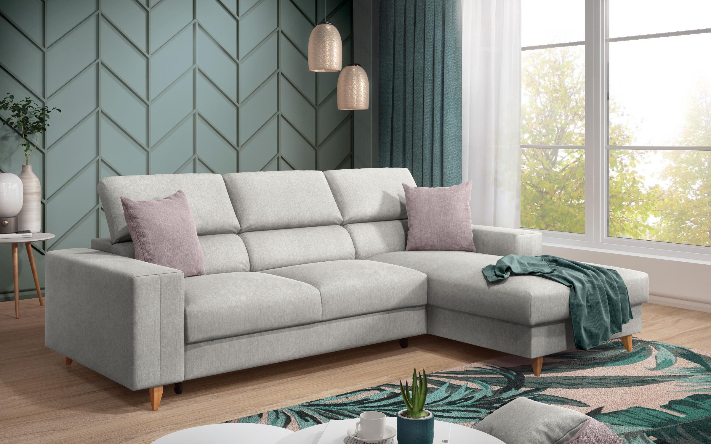 Coltar extensibil Avelino, gri deschis + bej  5