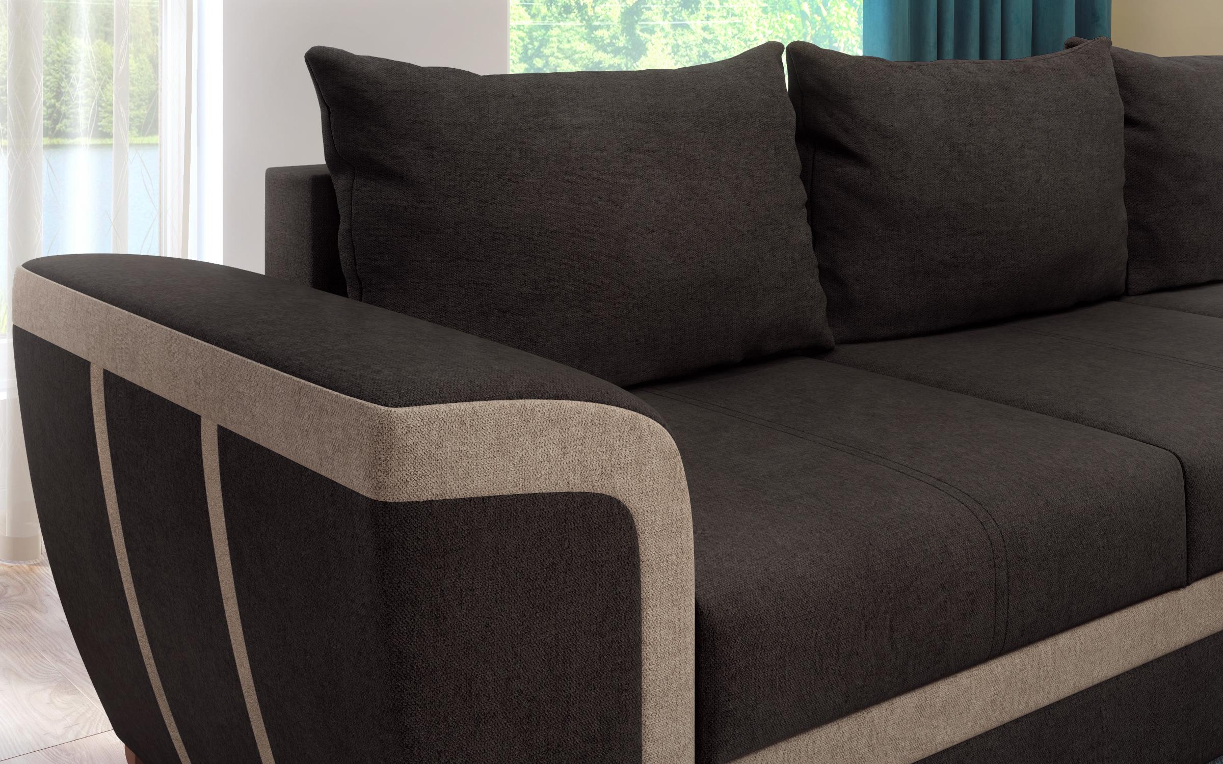 Coltar extensibil Berlin, gri-maroniu + bej  6