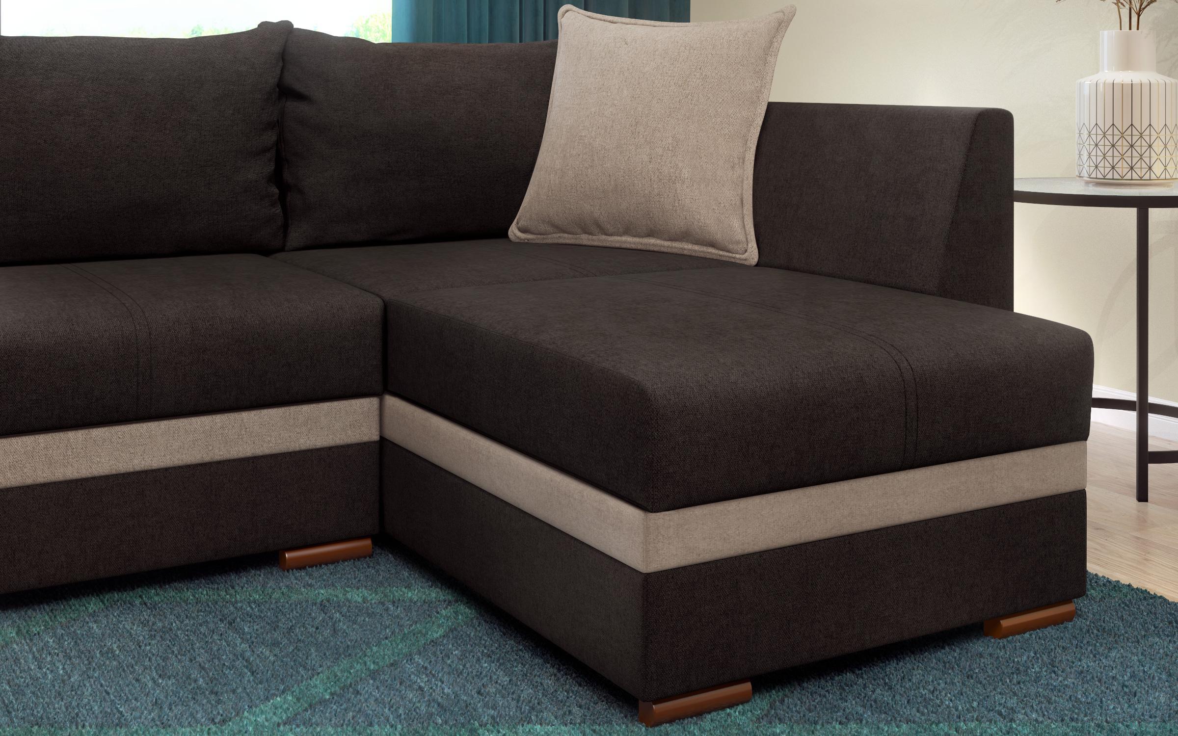 Coltar extensibil Berlin, gri-maroniu + bej  6
