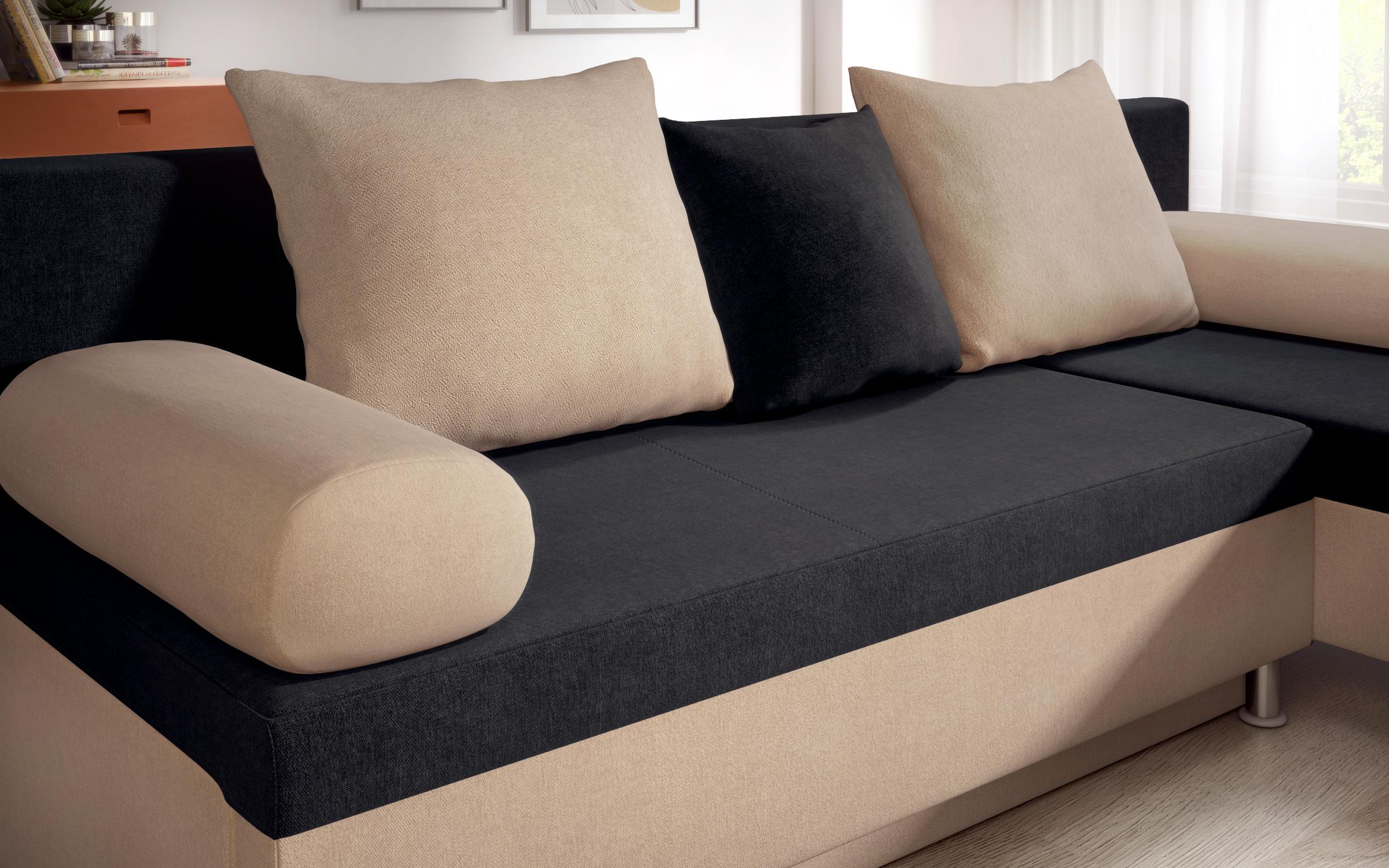 Coltar extensibil Dani M, negru + bej  5