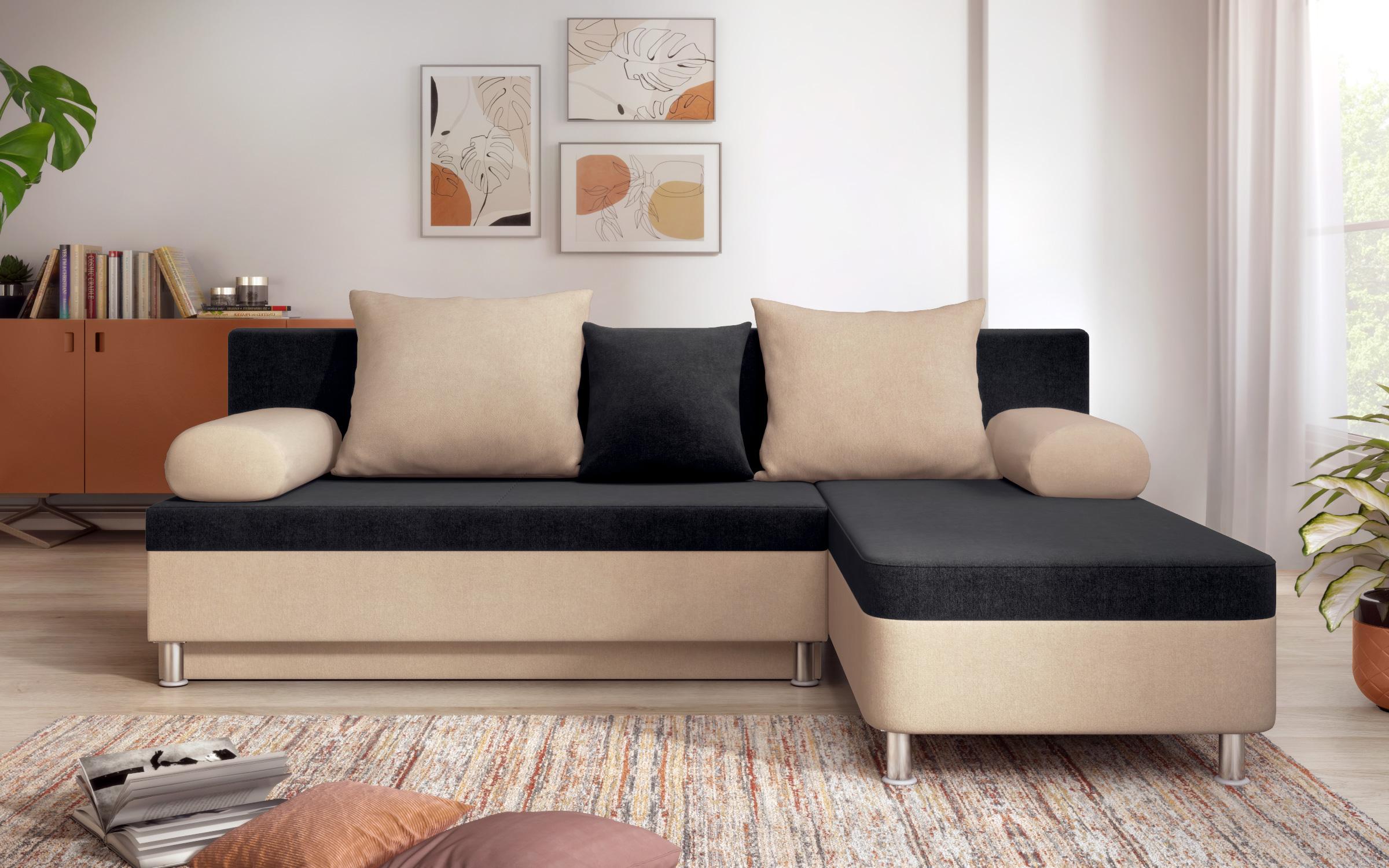 Coltar extensibil Dani M, negru + bej  1
