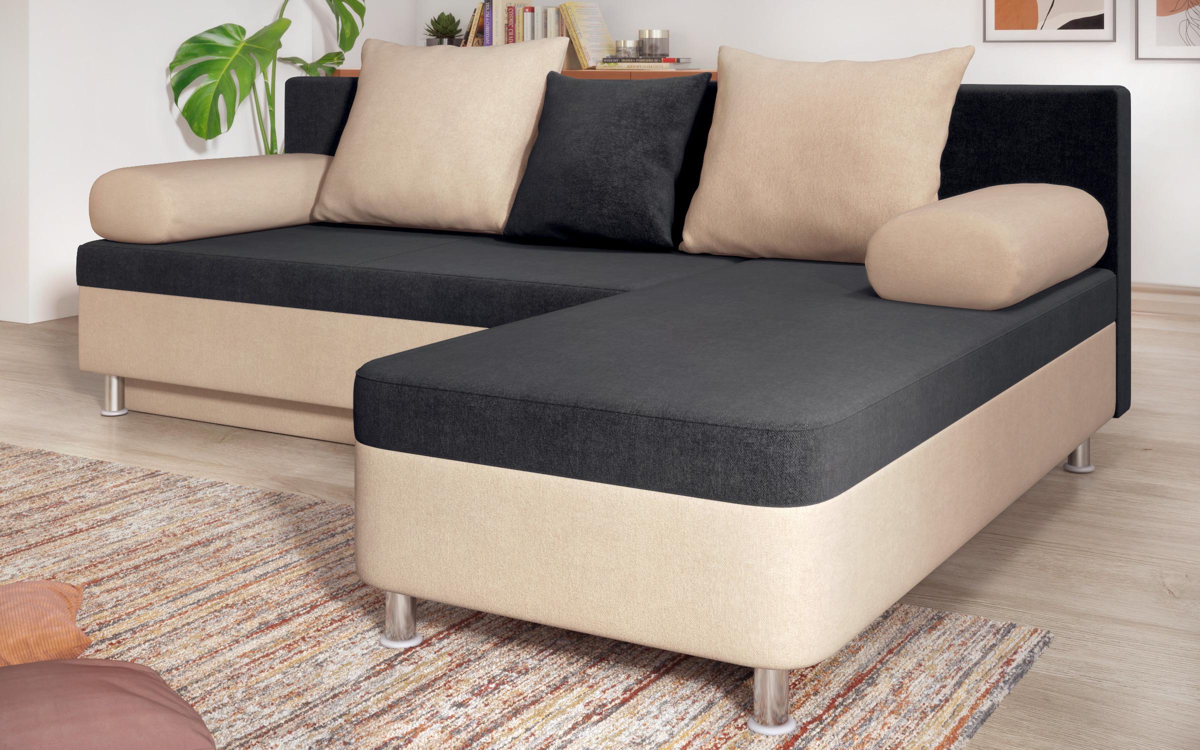 Coltar extensibil Dani M, negru + bej  4
