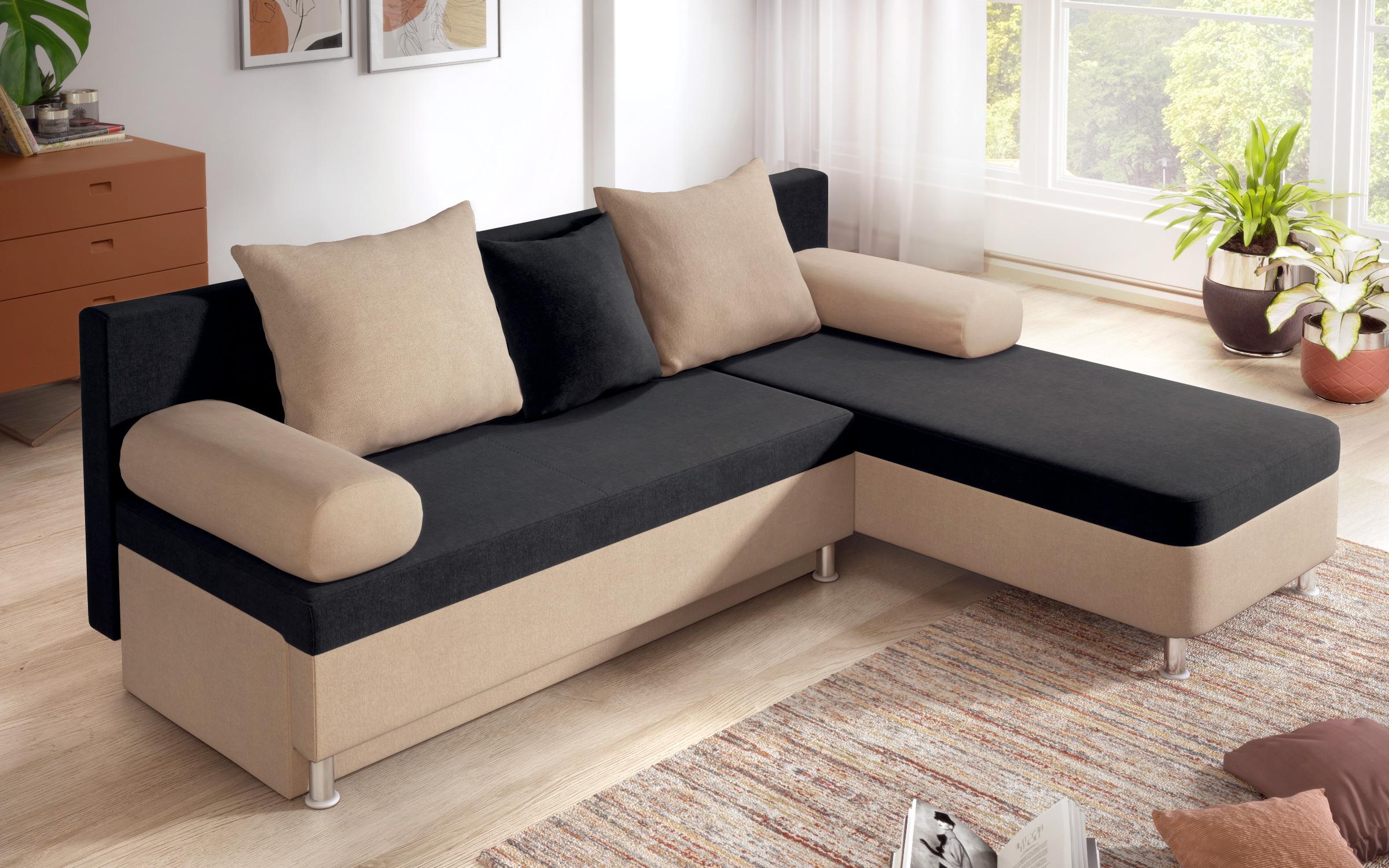 Coltar extensibil Dani M, negru + bej  8