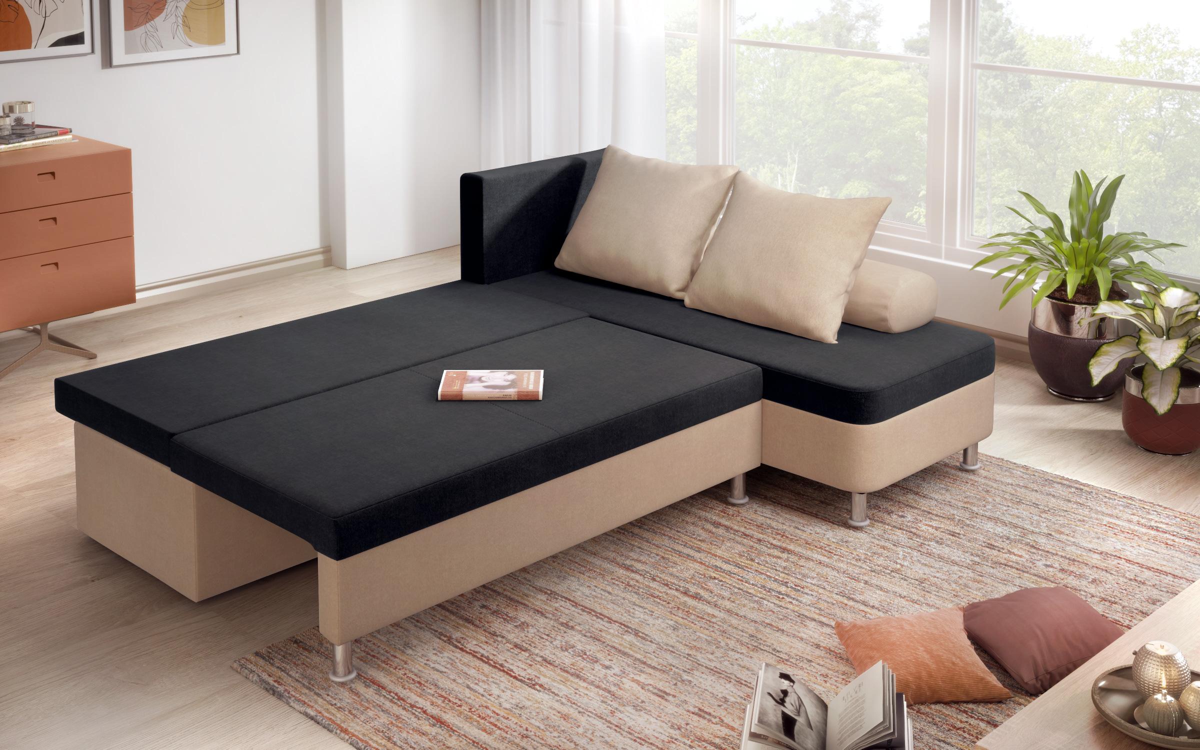 Coltar extensibil Dani M, negru + bej  7