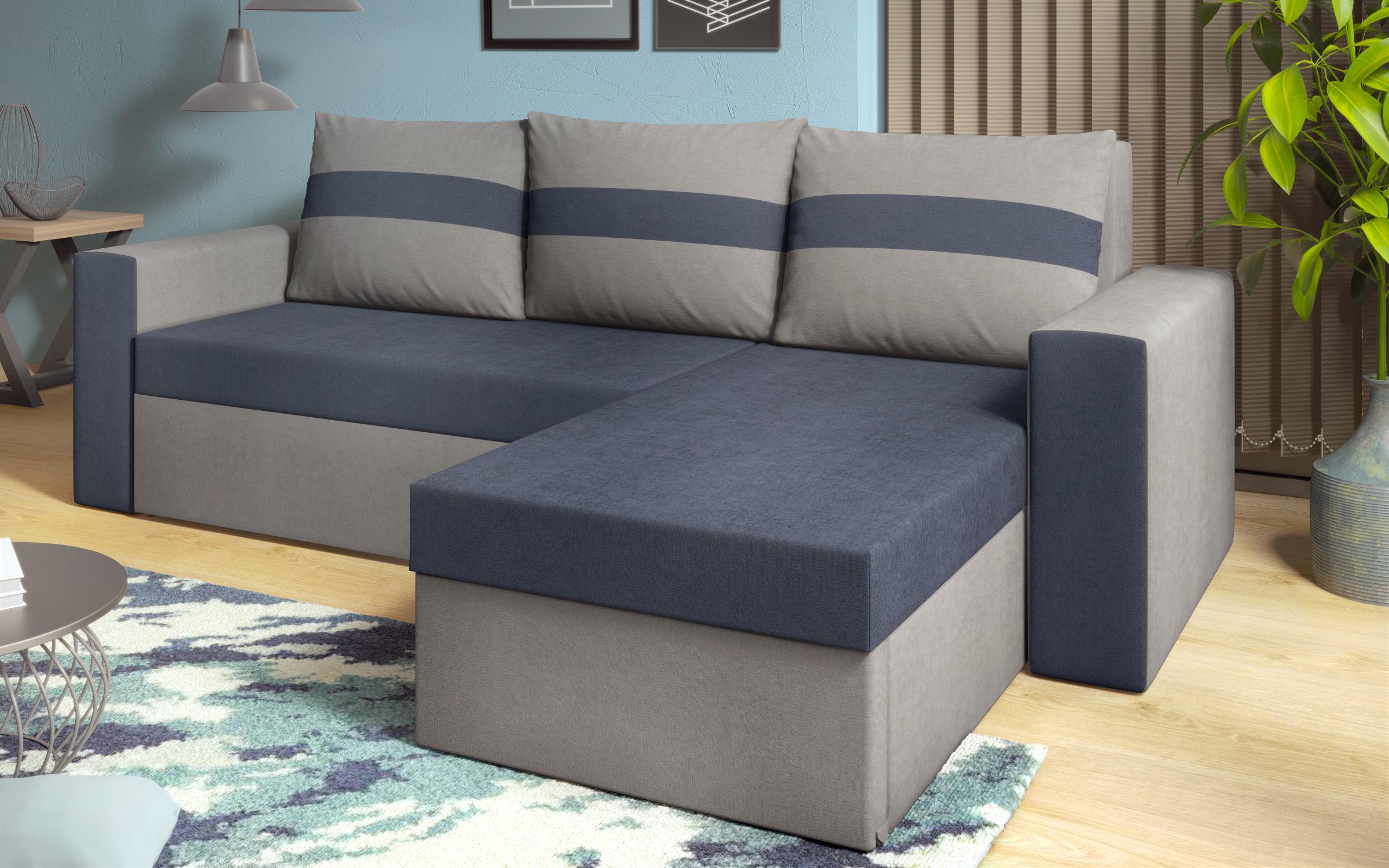 Coltar extensibil Florida, albastru inchis + gri  5