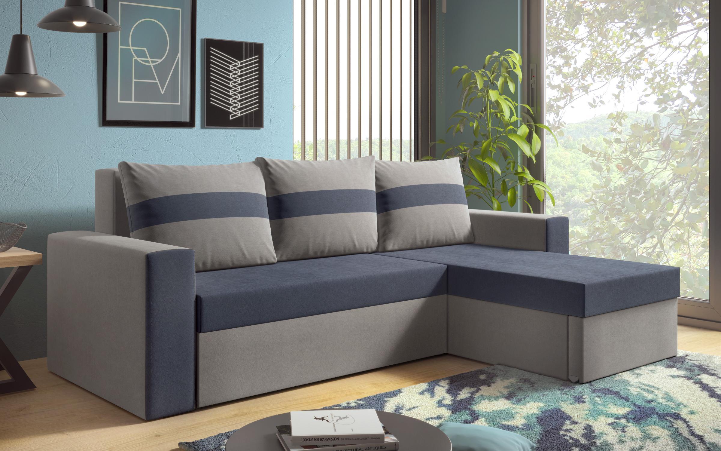 Coltar extensibil Florida, albastru inchis + gri  3
