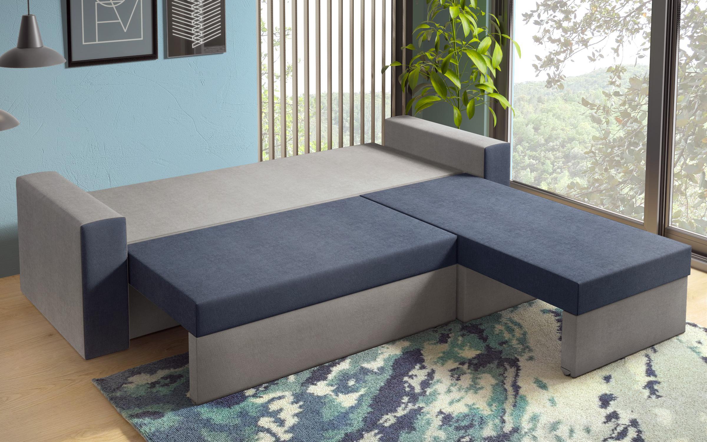 Coltar extensibil Florida, albastru inchis + gri  8