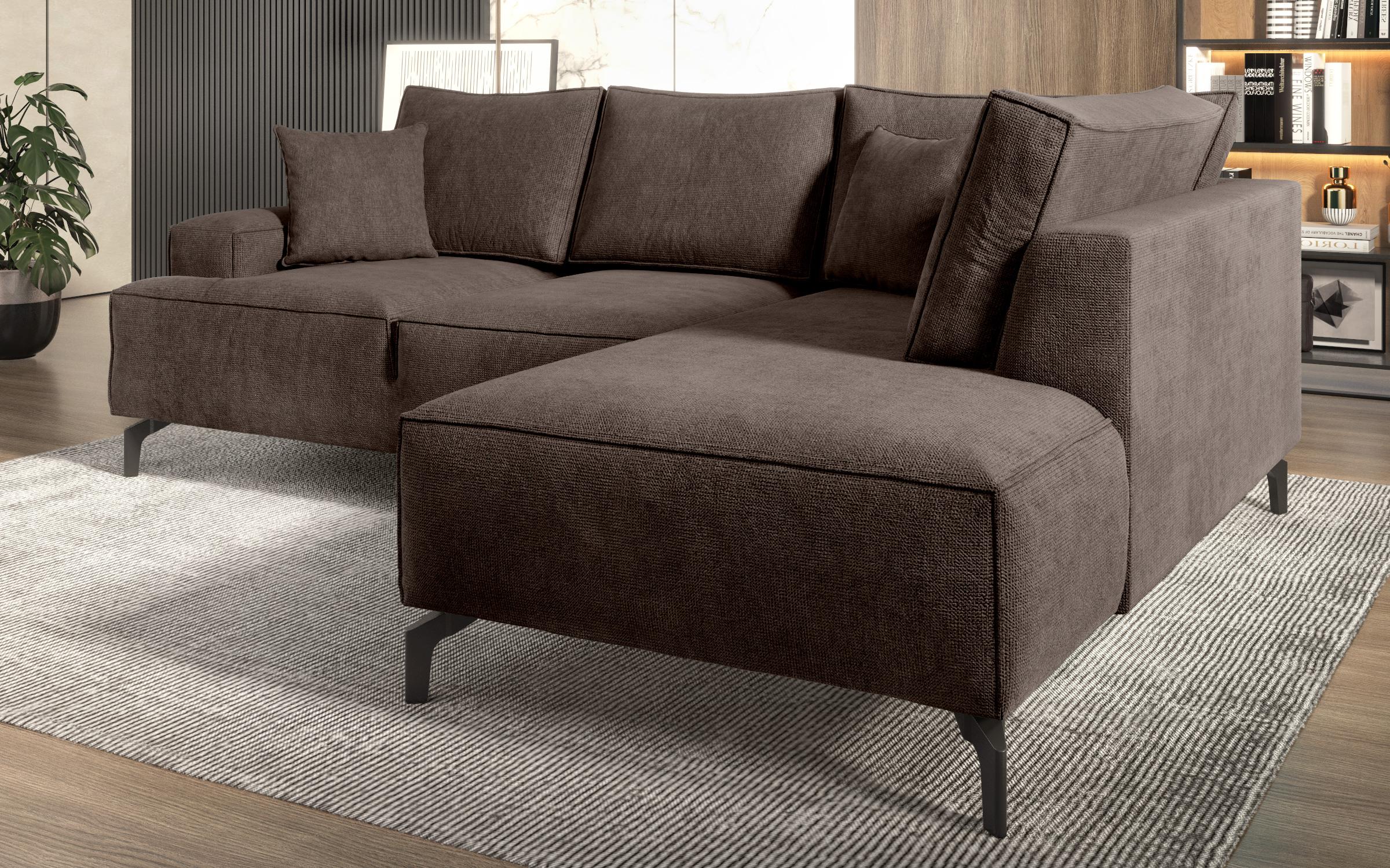 Раскладной угловой диван Гарри, коричневый  3