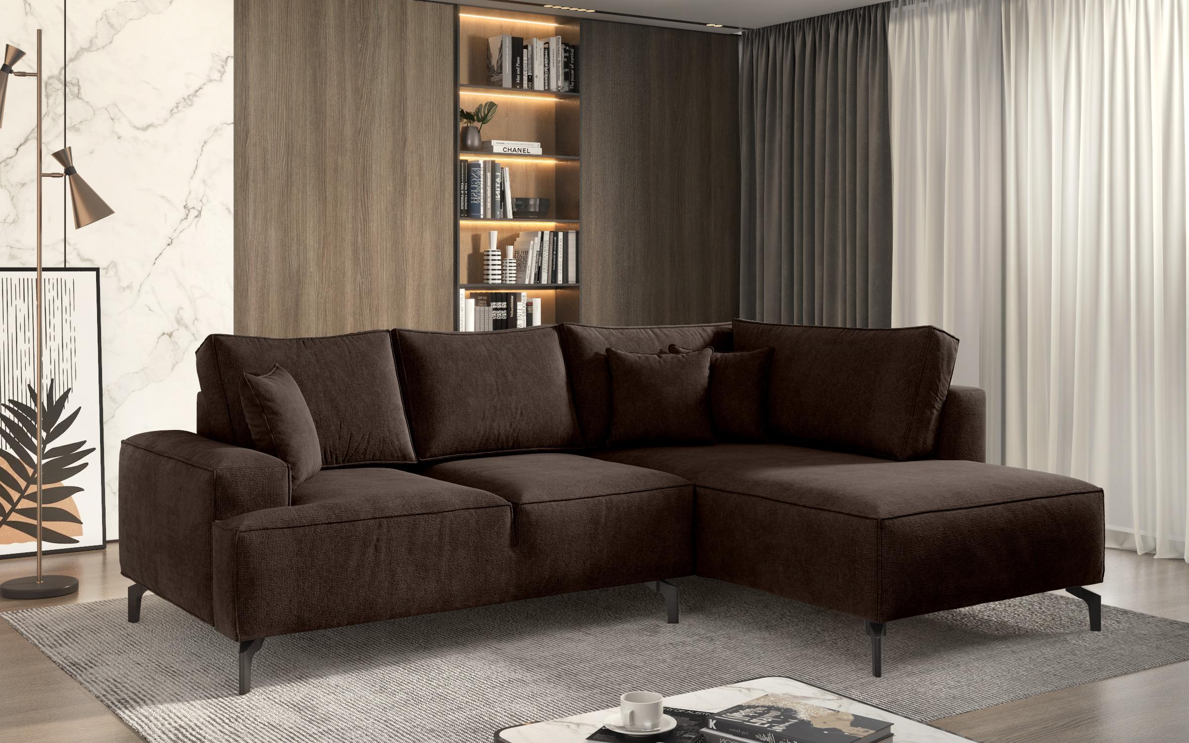 Раскладной угловой диван Гарри, коричневый  4