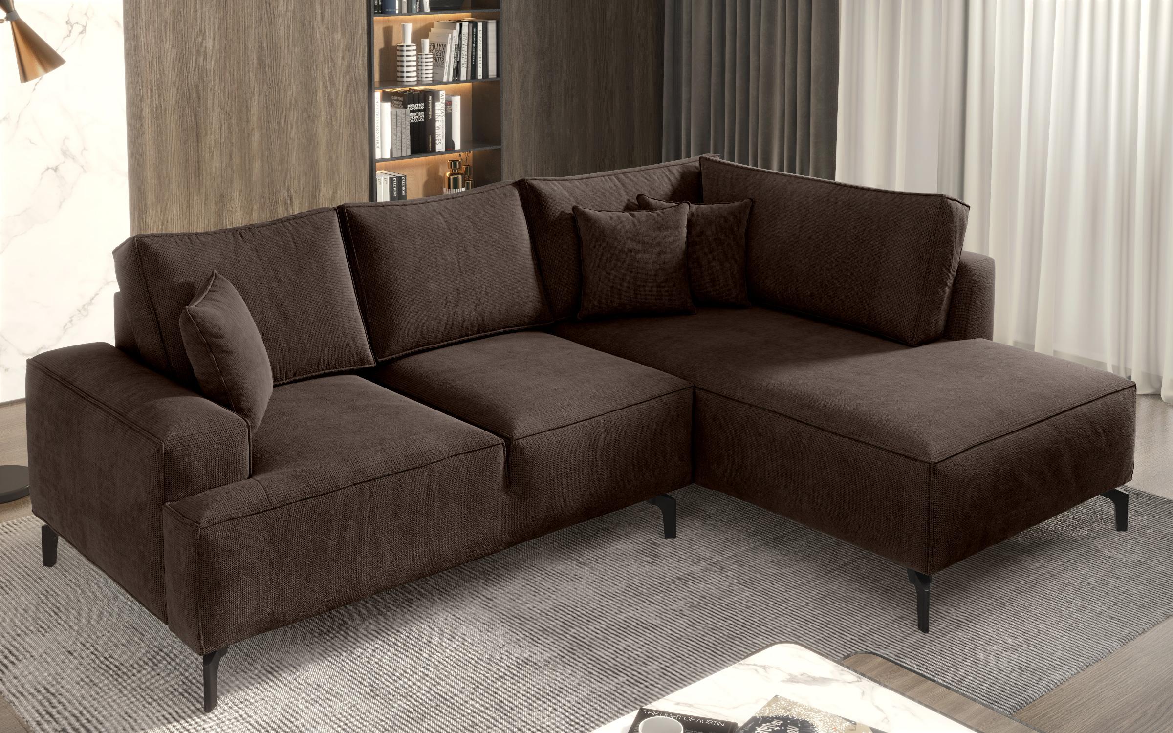 Раскладной угловой диван Гарри, коричневый  5