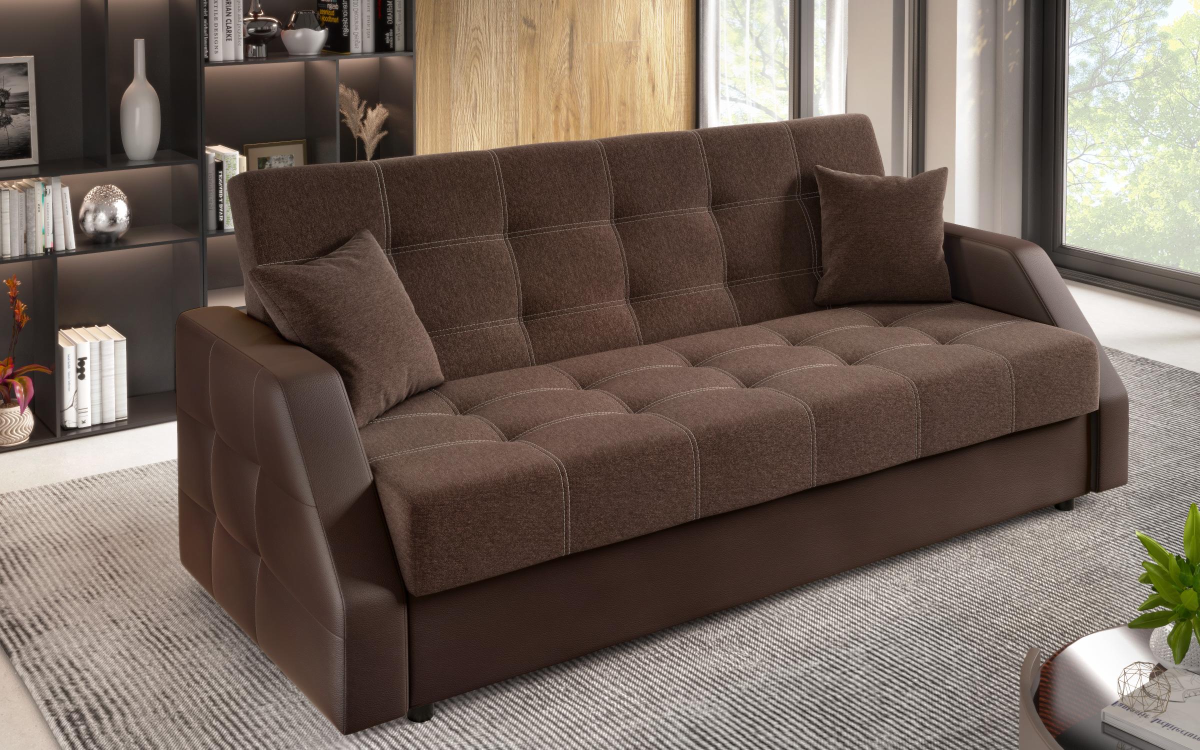 Canapea extensibila  click-clack Indivo, maro  3