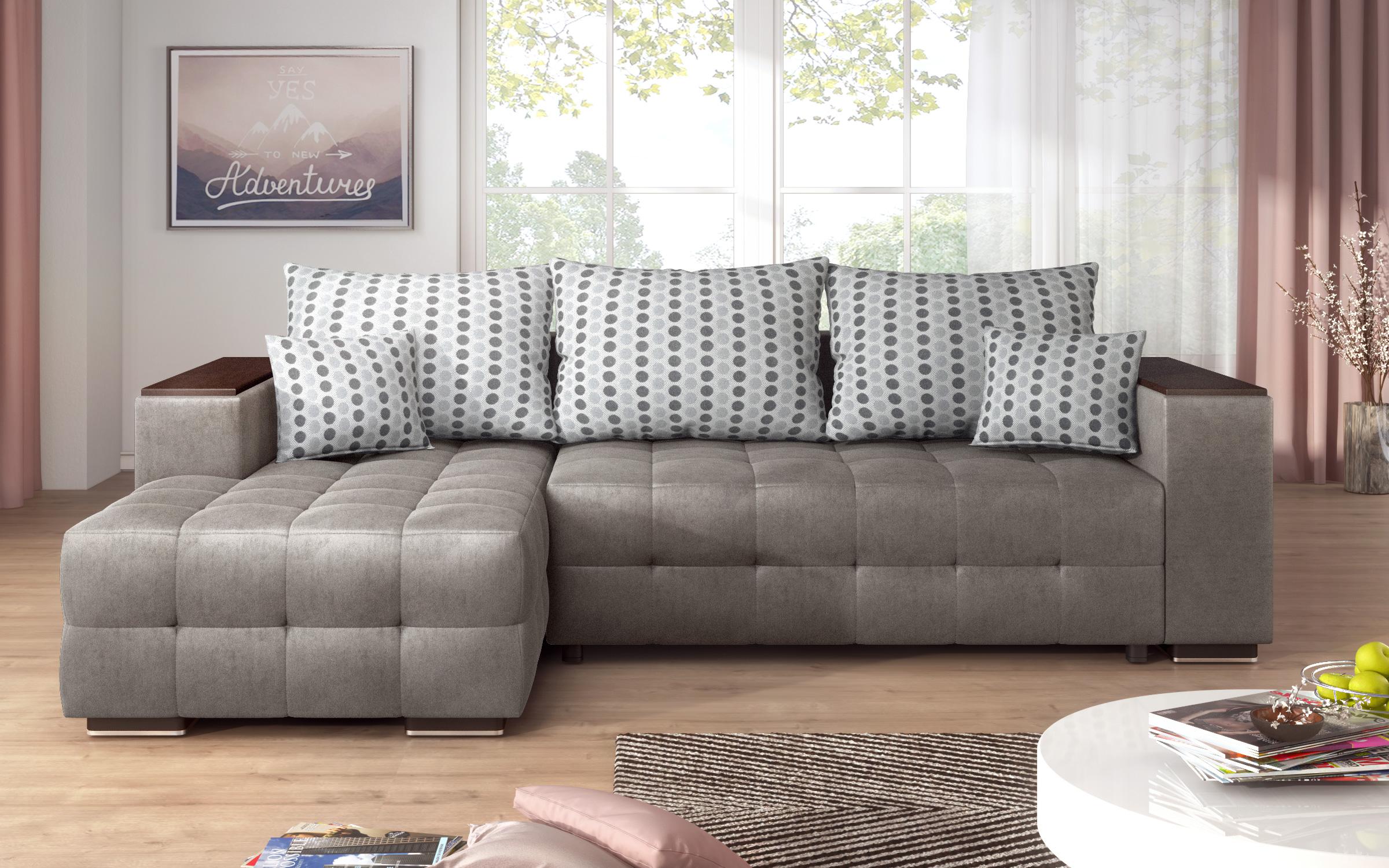 Coltar extensibil cu brat etajera Melvin S, gri  2