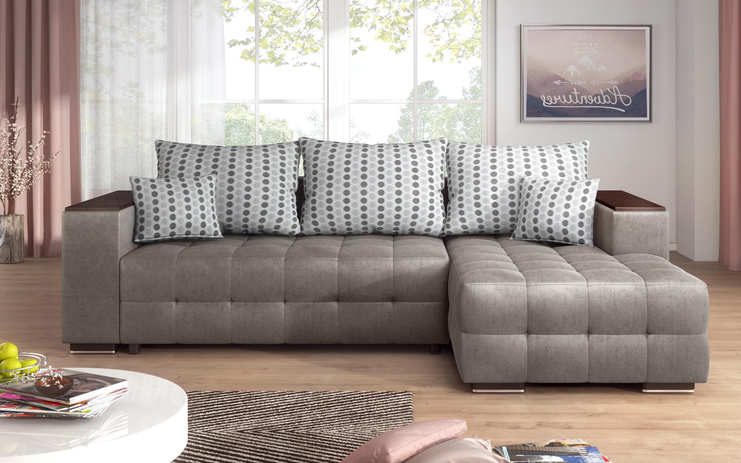 Coltar extensibil cu brat etajera Melvin S, gri  2