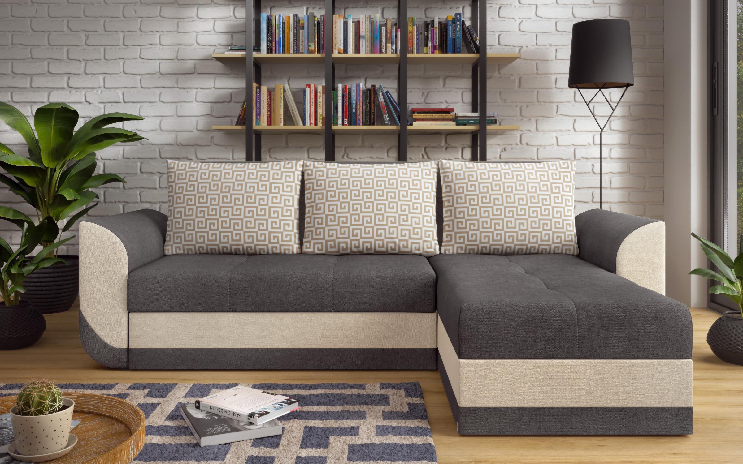 Coltar extensibil Hilton, gri + bej deschis  1