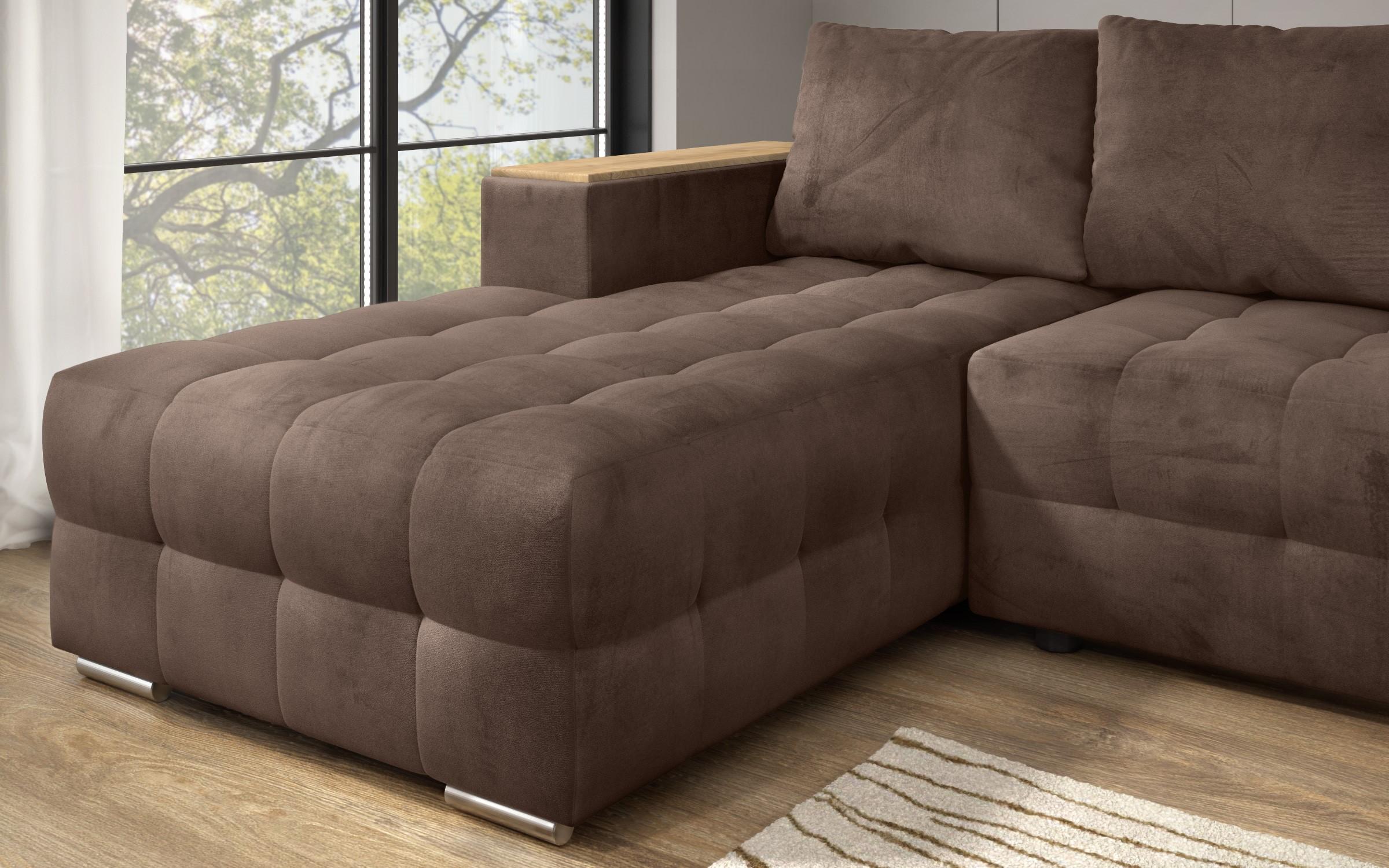 Coltar extensibil Napoli cu brat etajera, maro  8