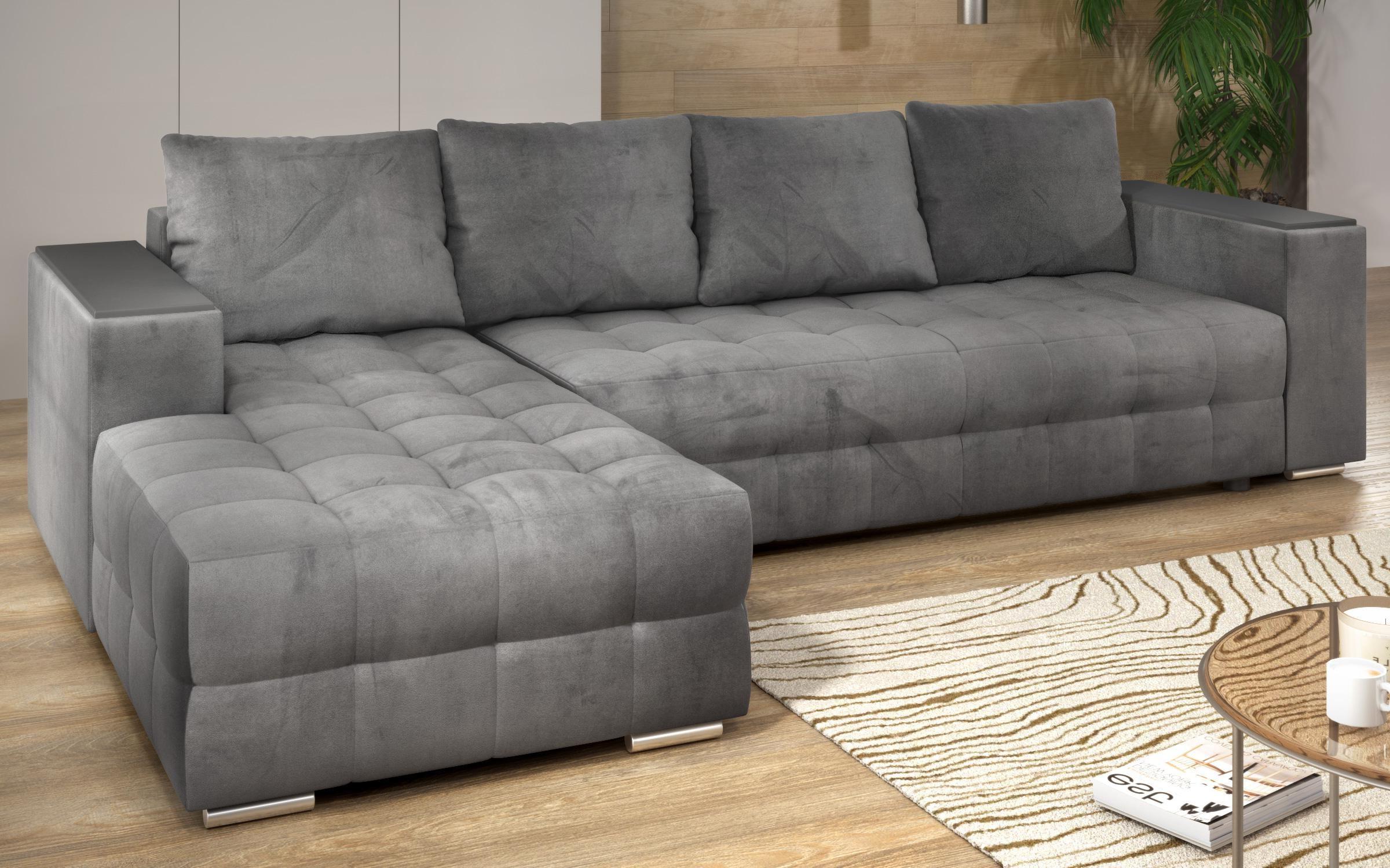 Coltar extensibil Napoli cu brat etajera, gri  4