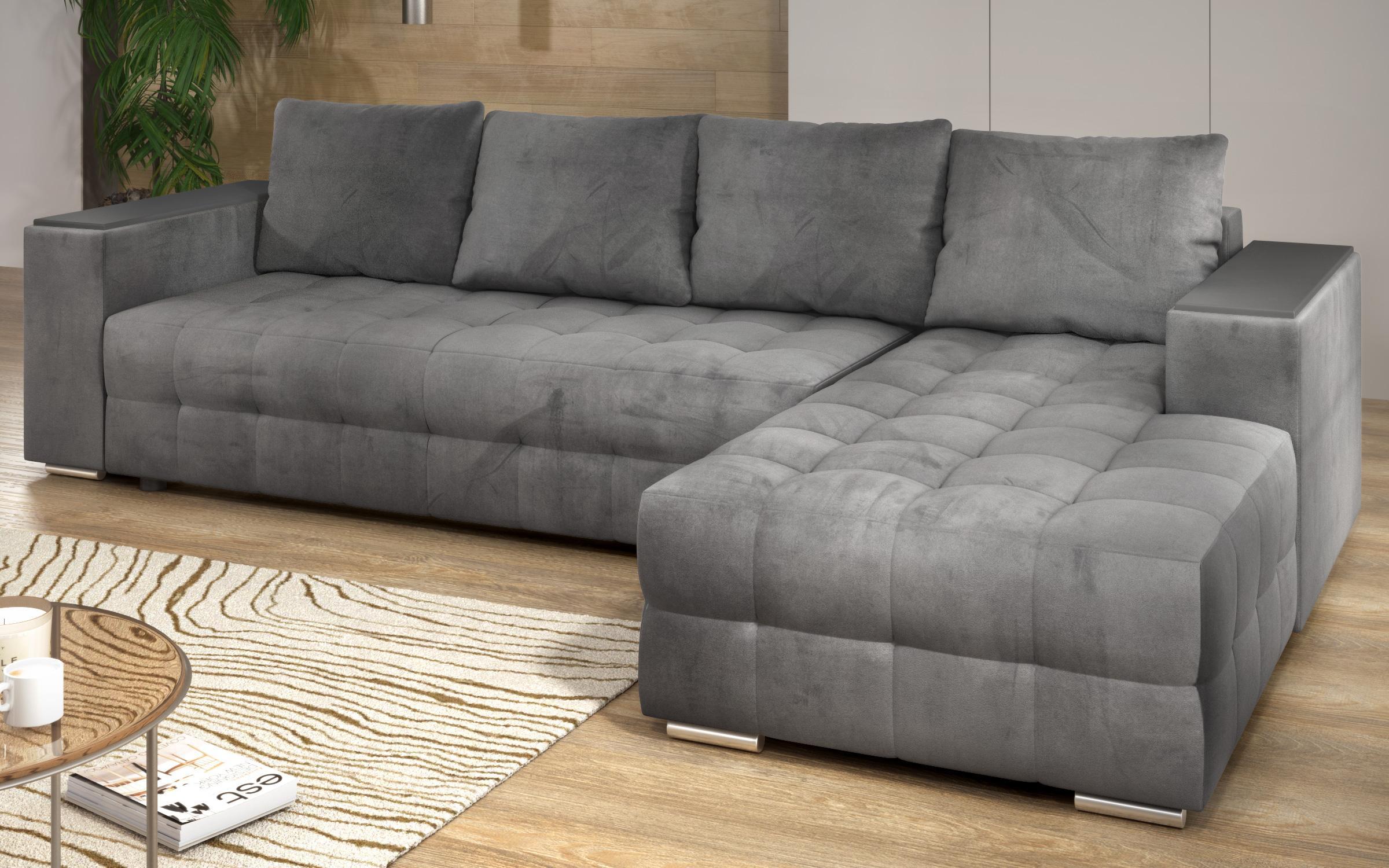 Coltar extensibil cu brat etajera Napoli, gri  4