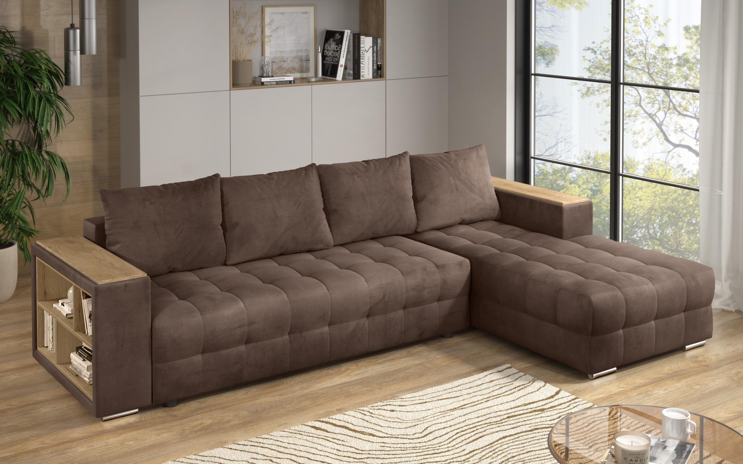 Coltar extensibil cu brat etajera Napoli, maro  4