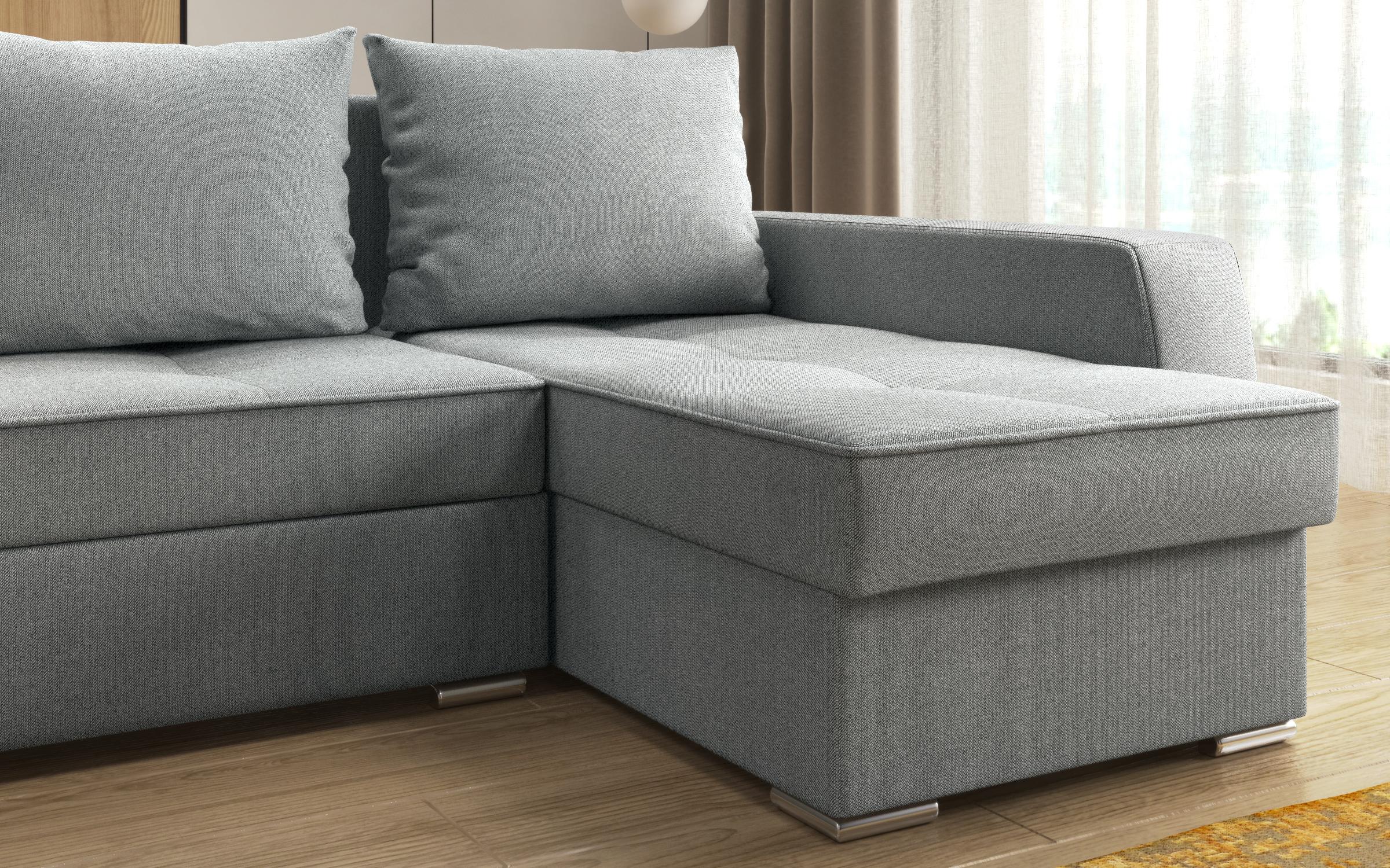 Coltar extensibil Navaro + brat mini etajera, alb-negru melange  7