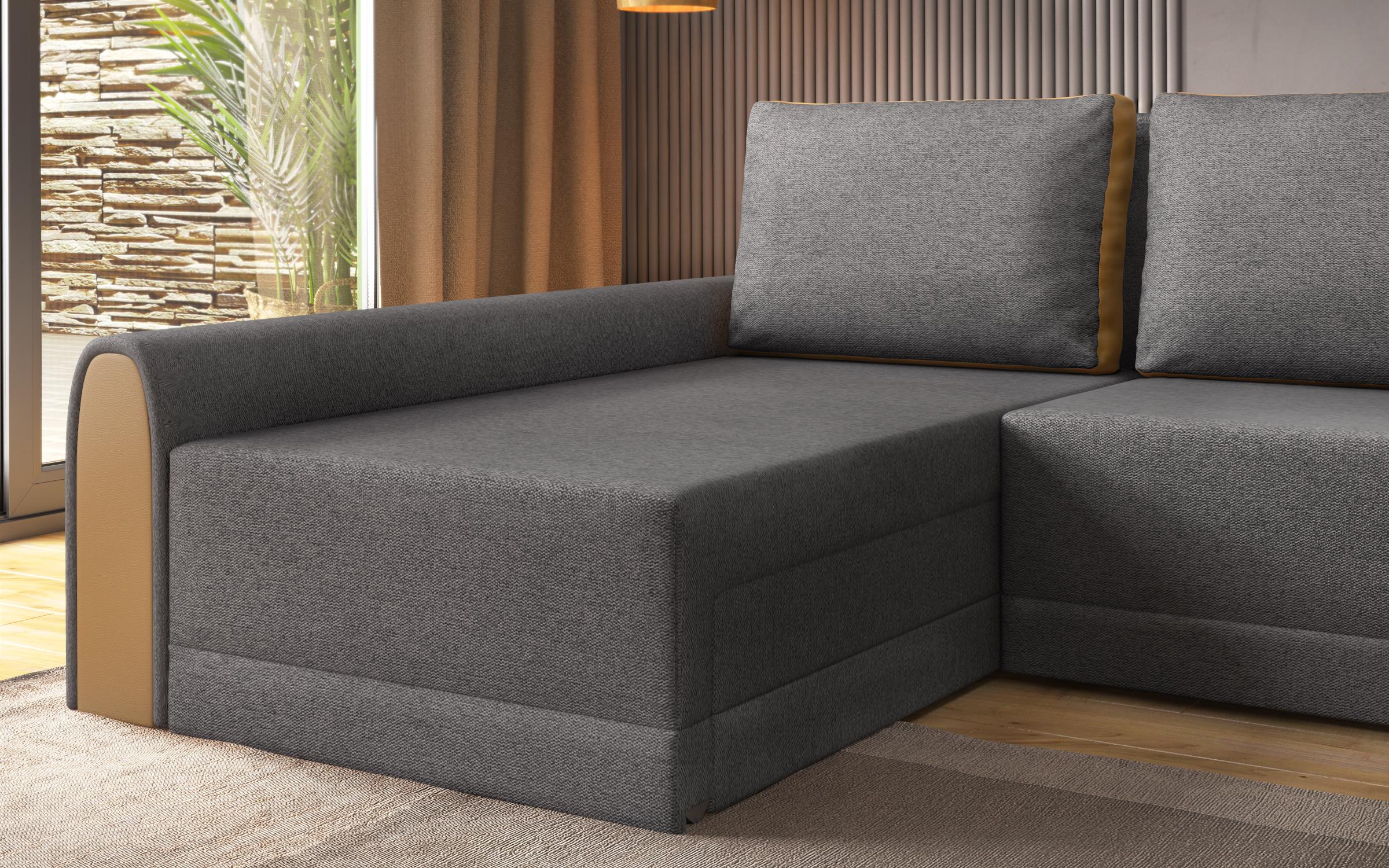 Coltar extensibil Noran, maro + piele maro  6