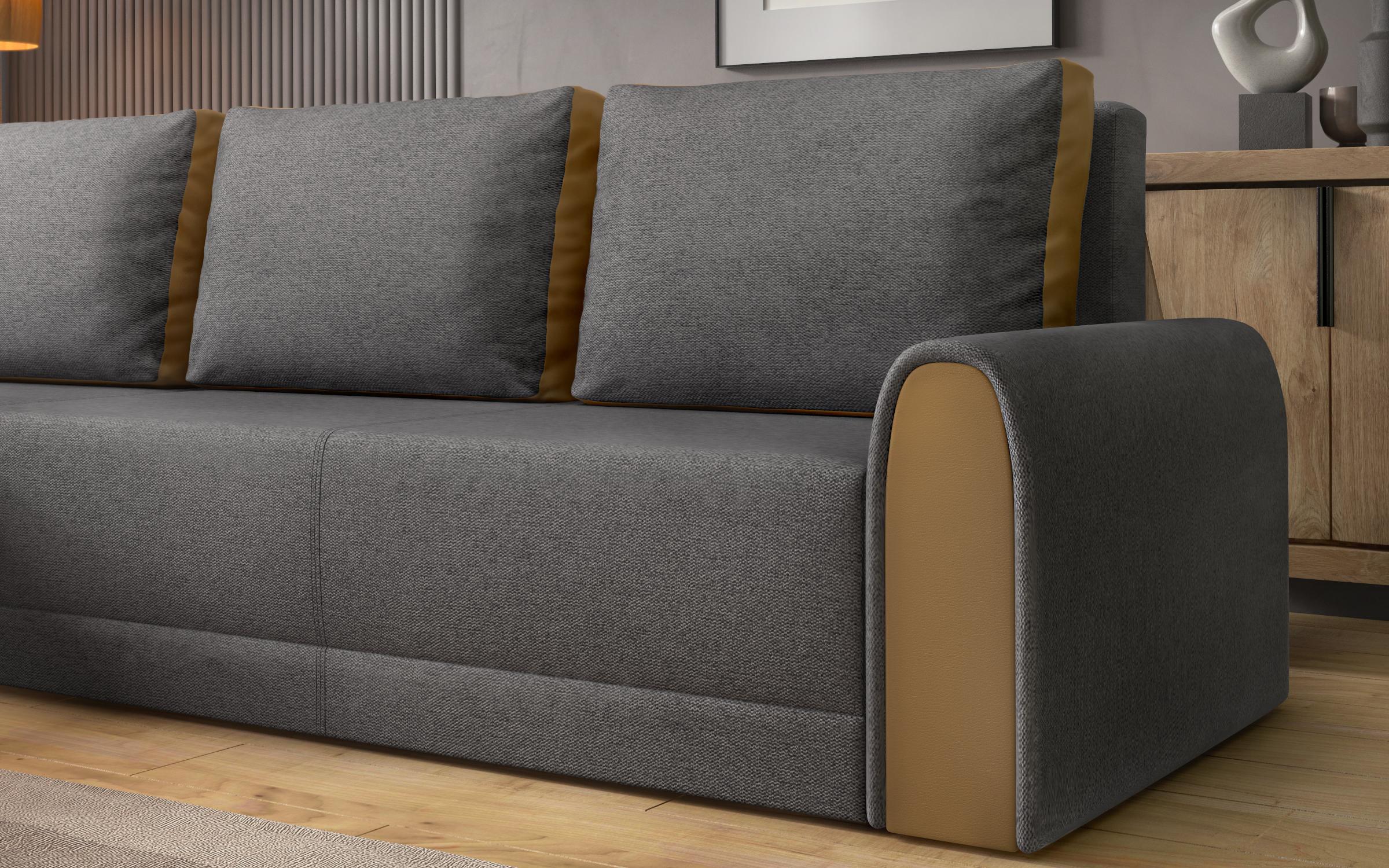 Coltar extensibil Noran, maro + piele maro  7