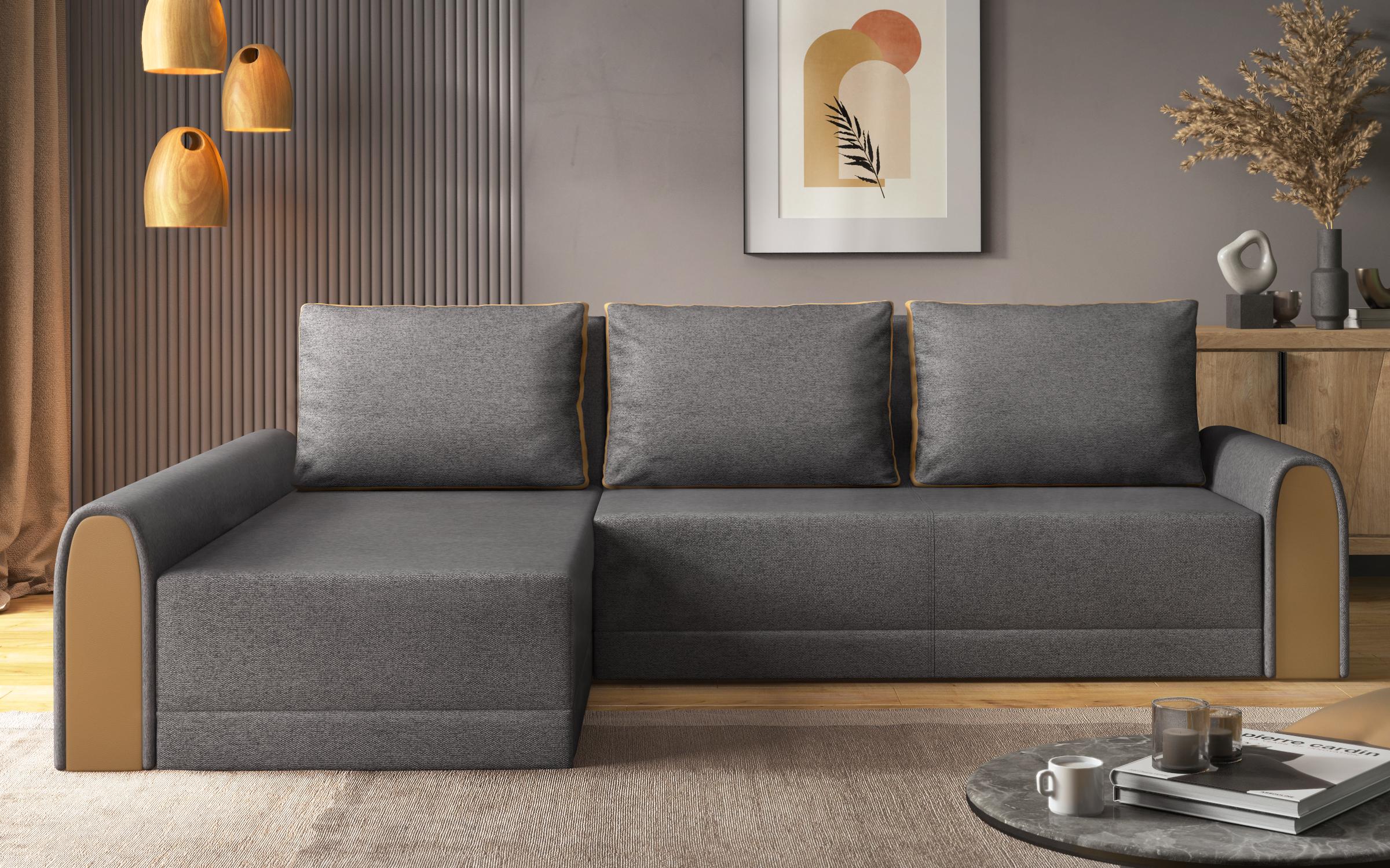 Coltar extensibil Noran, maro + piele maro  1