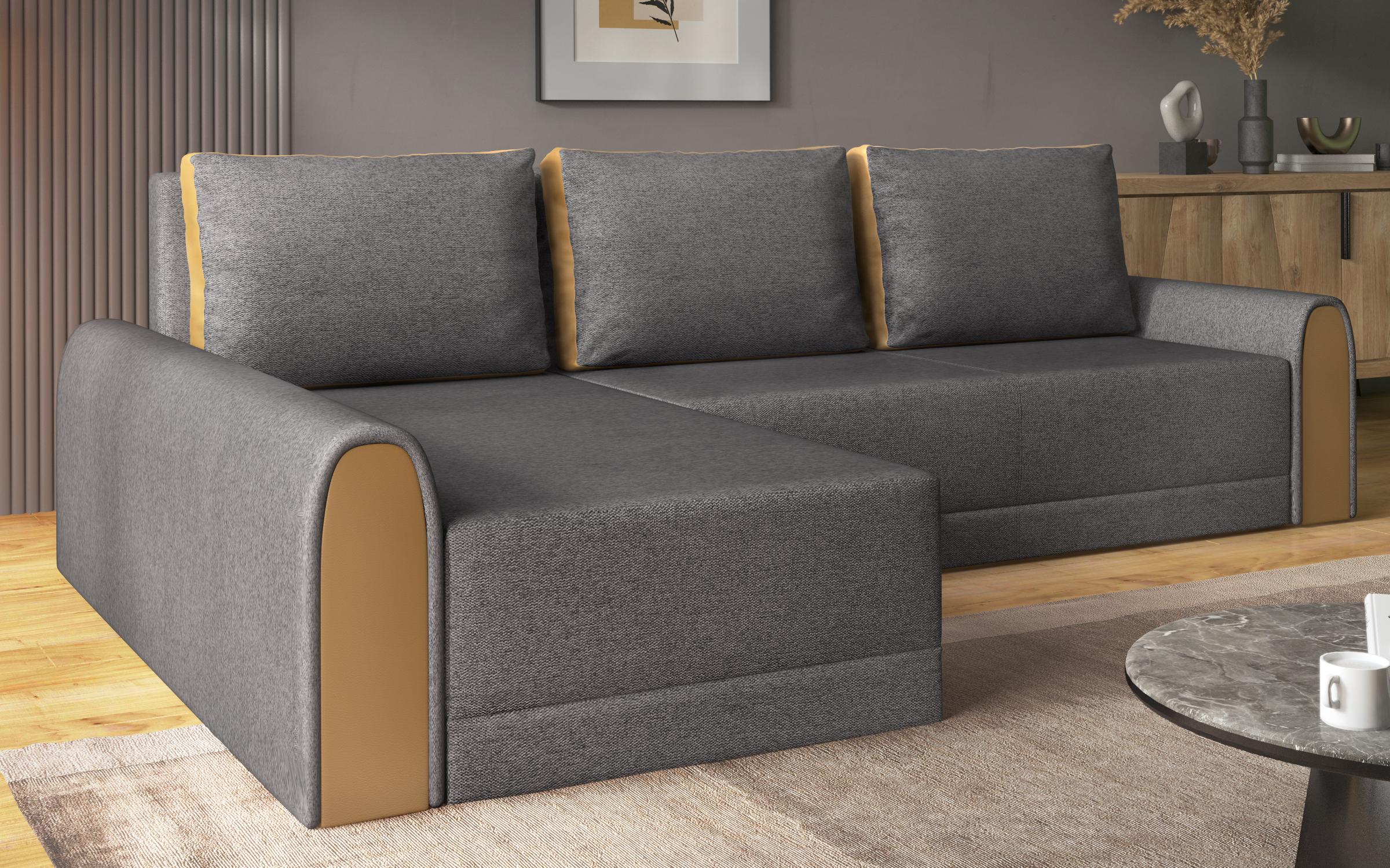 Coltar extensibil Noran, maro + piele maro  5