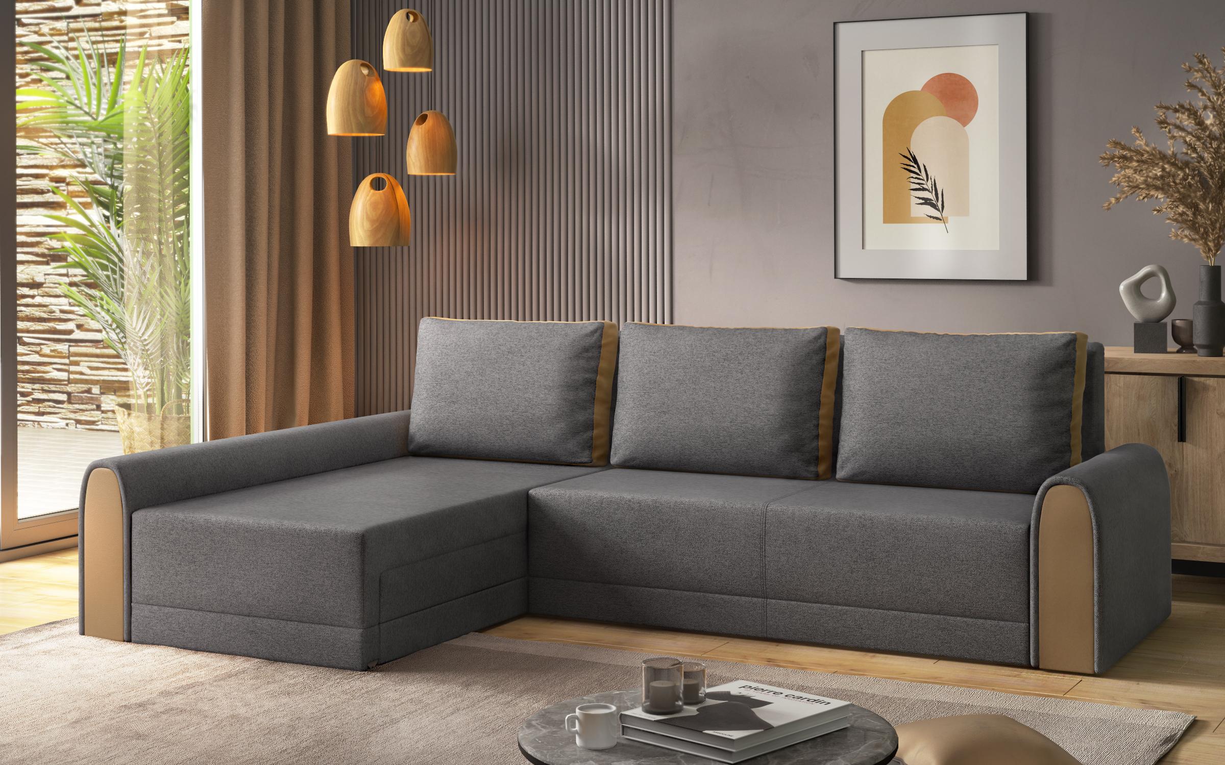 Coltar extensibil Noran, maro + piele maro  3